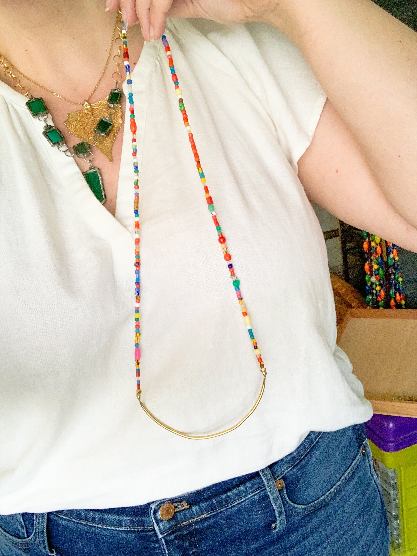 Christmas Bead Necklace