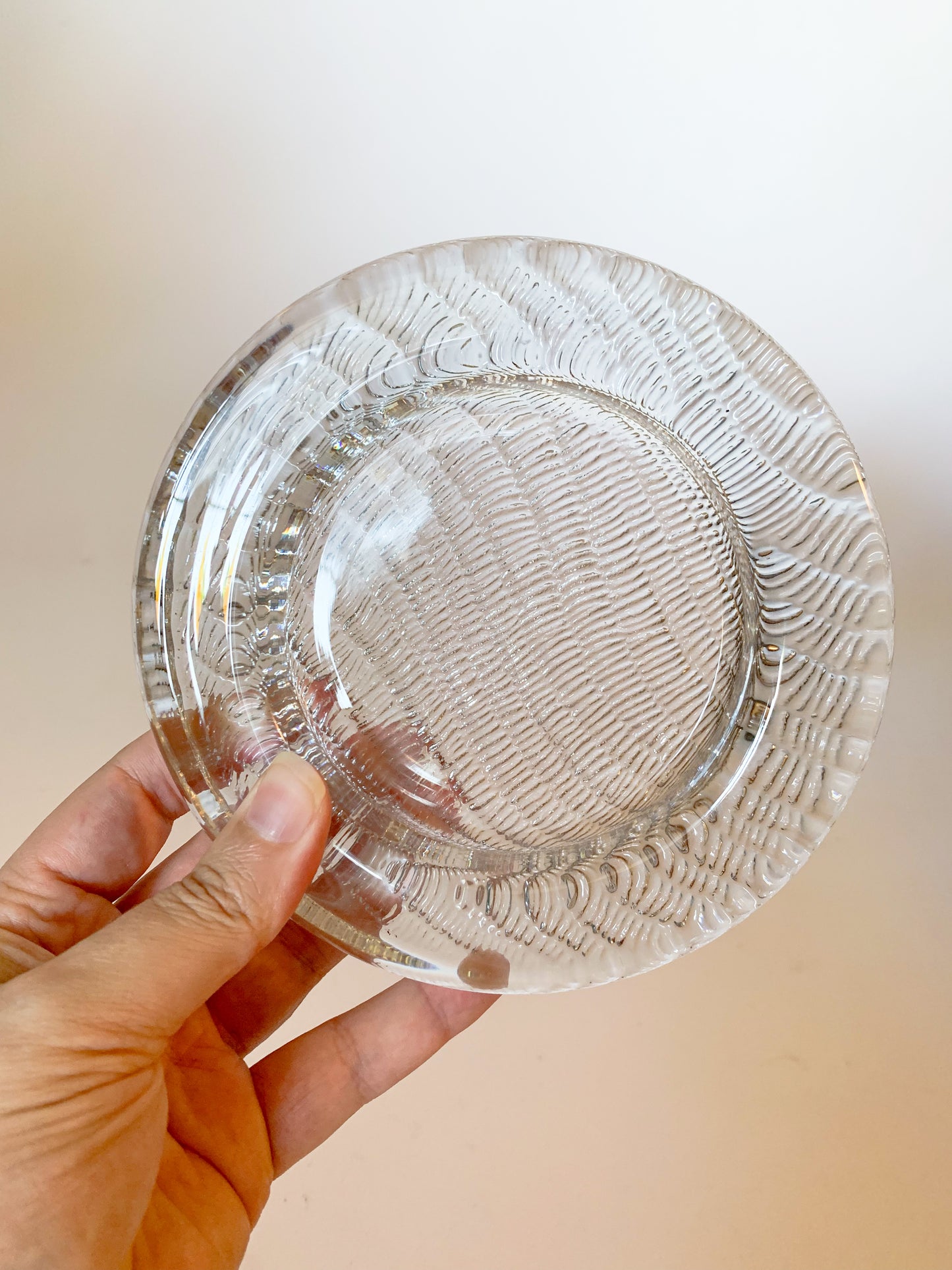 Vintage Jorgensen for Holmegaard Textured Glass Catchall Wine Coaster