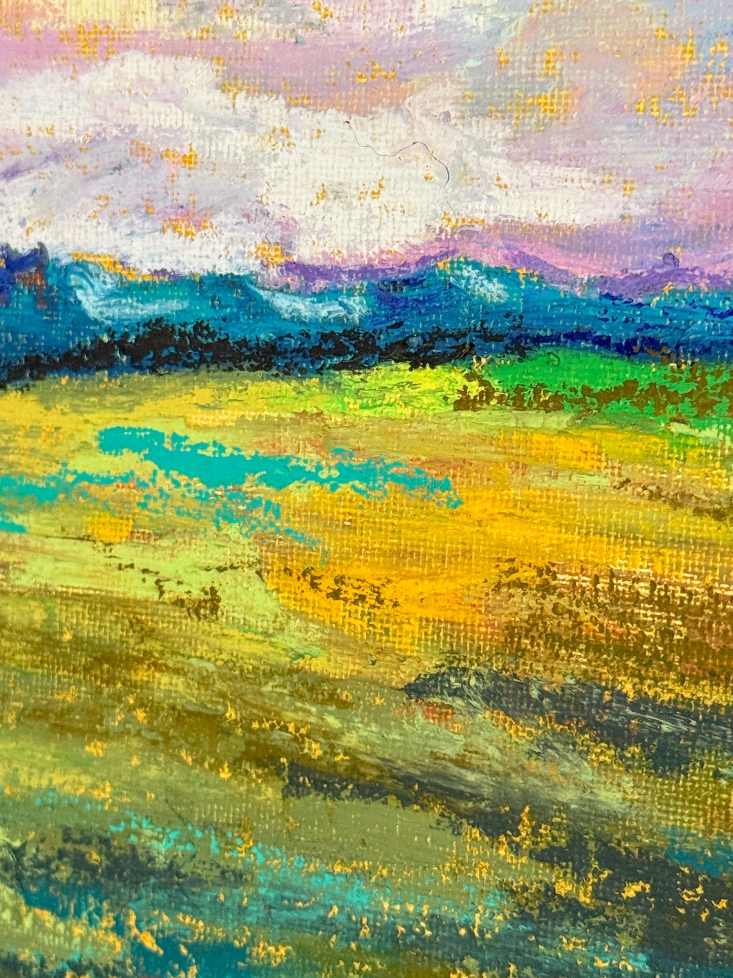 Original Oil Pastel Landscape