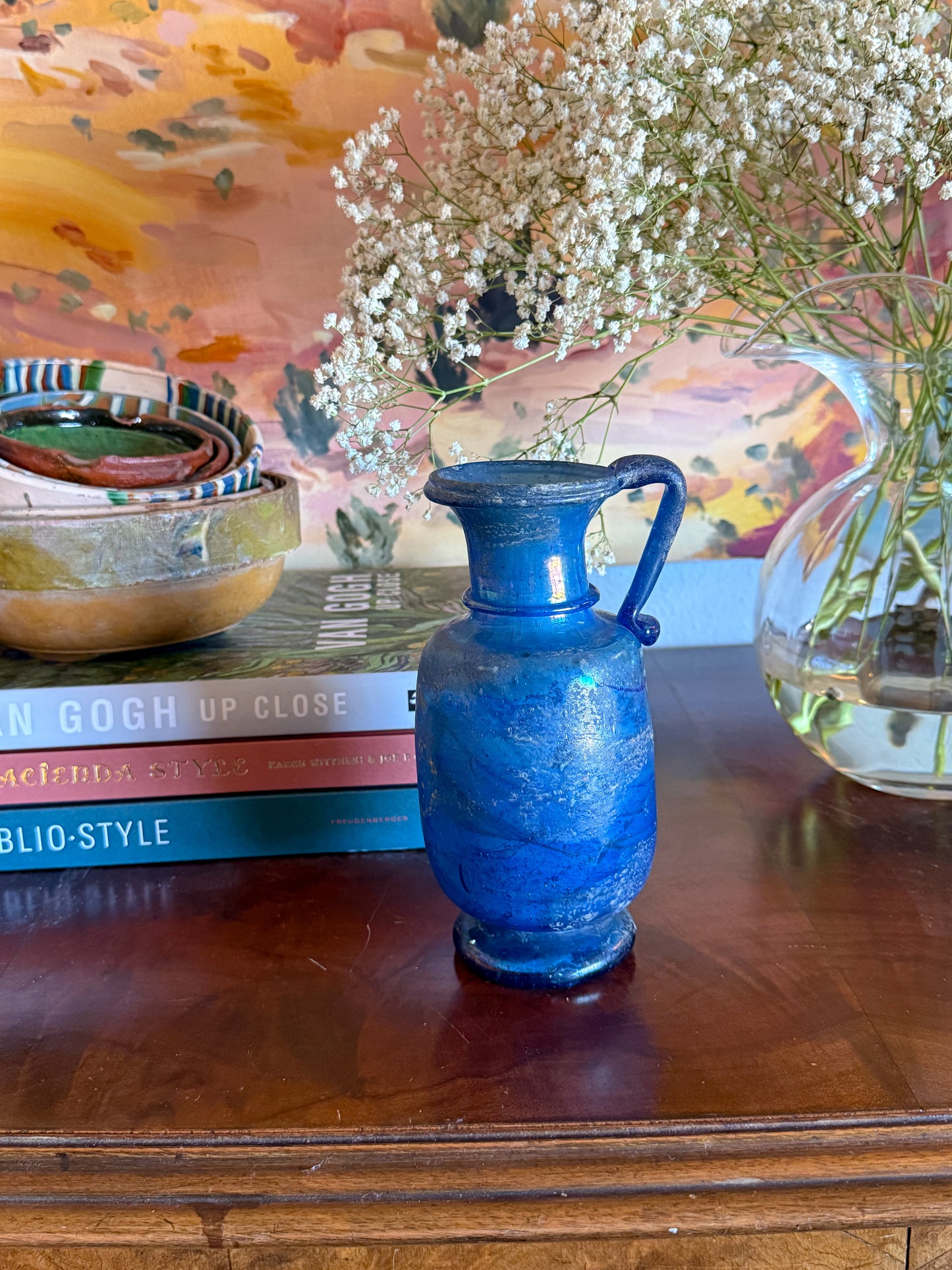 1960s Scavo Seguso Murano Attributed Hand Blown Glass Vase
