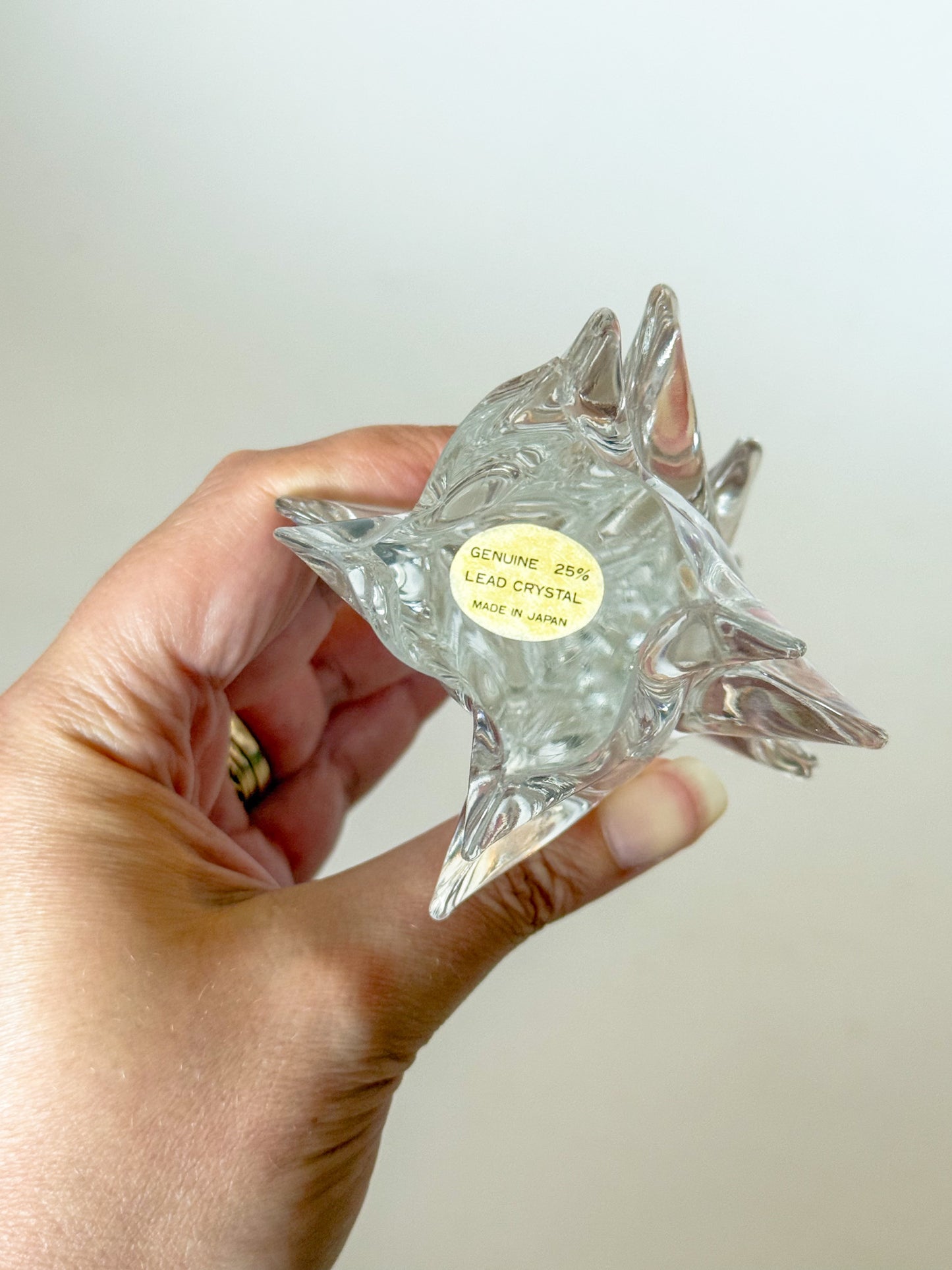 Vintage Crystal Lead Crystal Blown Glass Christmas Tree