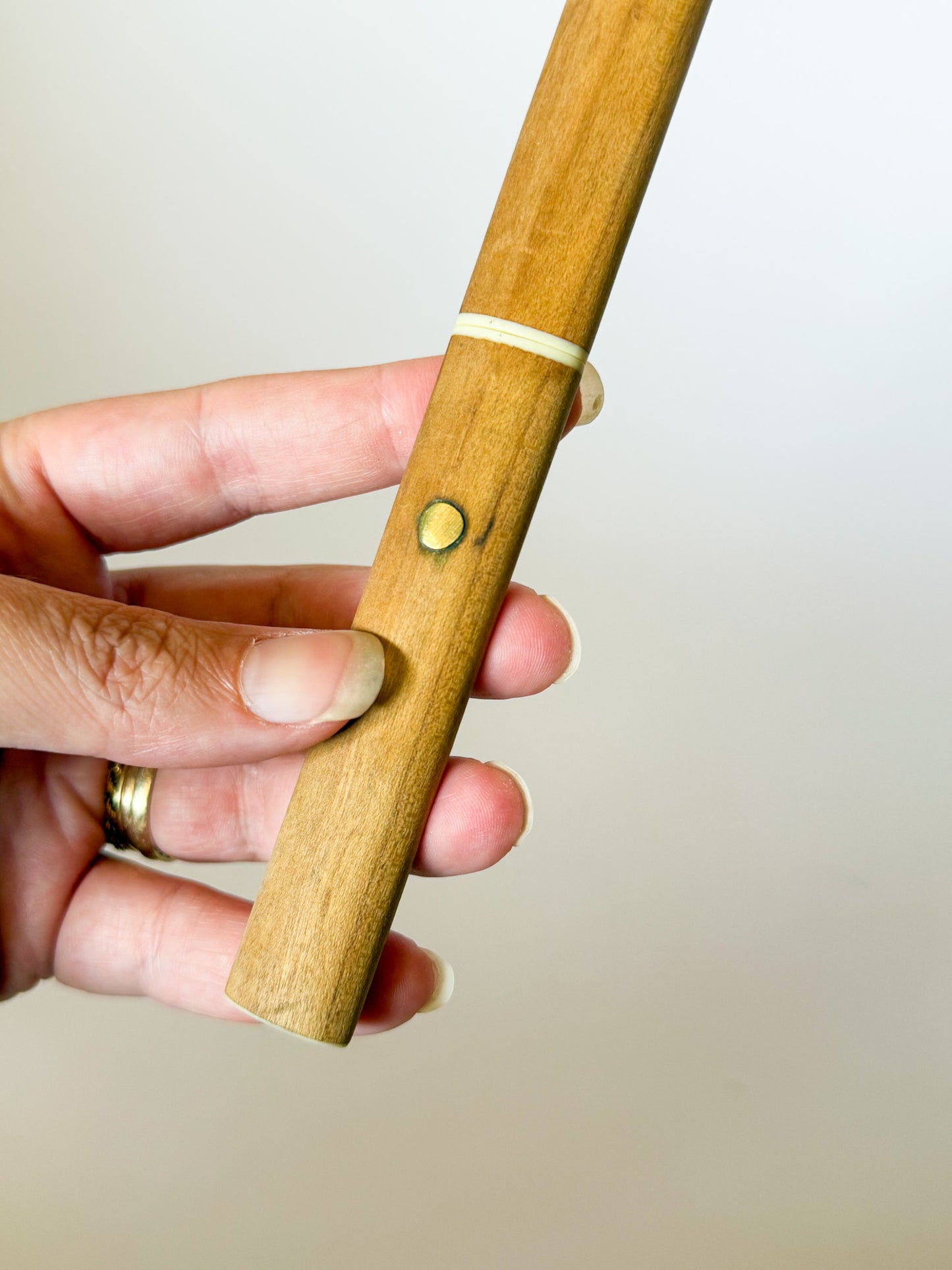 Vintage 1950s-60s Japanese Wood and Stainless Letter Knife Opener