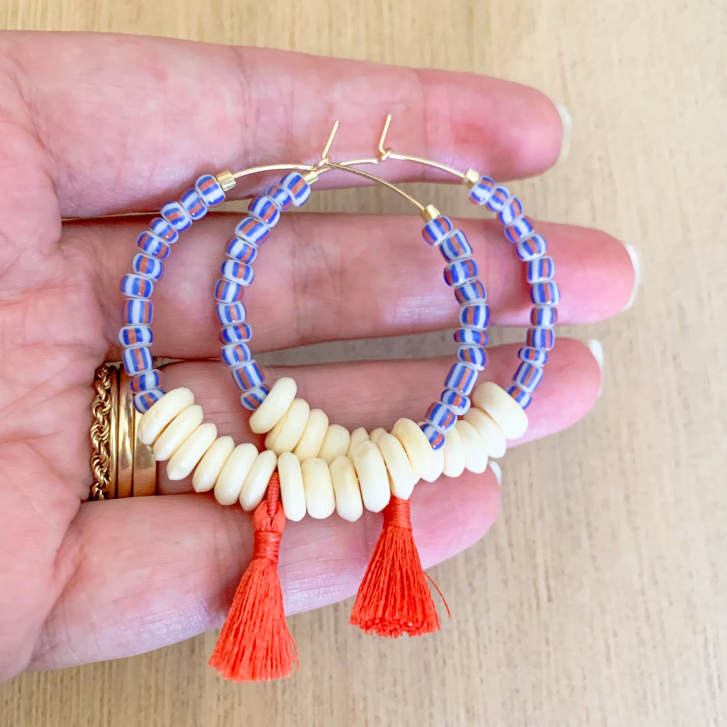 Candy Cobalt Hoop Earrings