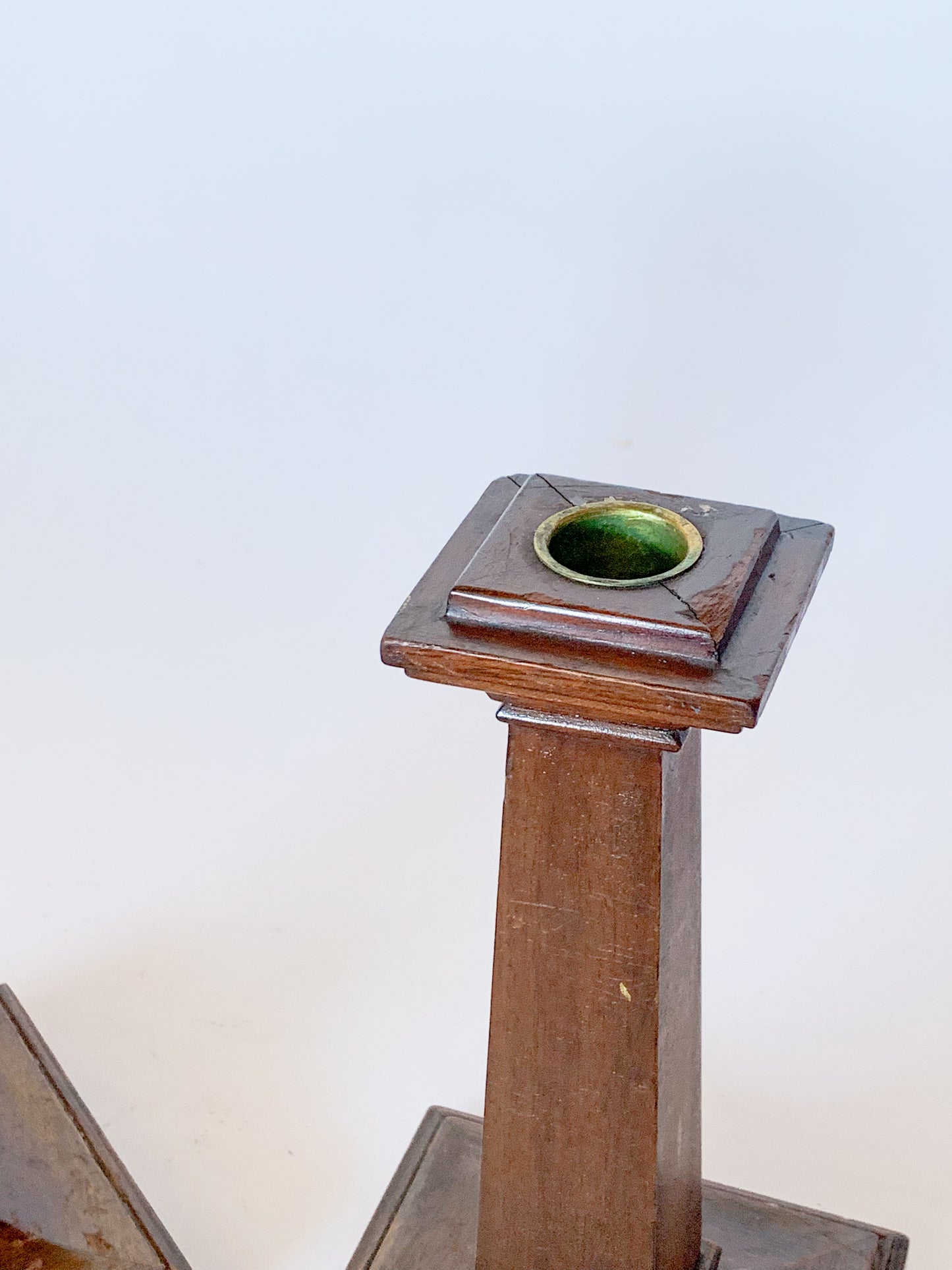 Vintage Georgian Wooden Candlesticks