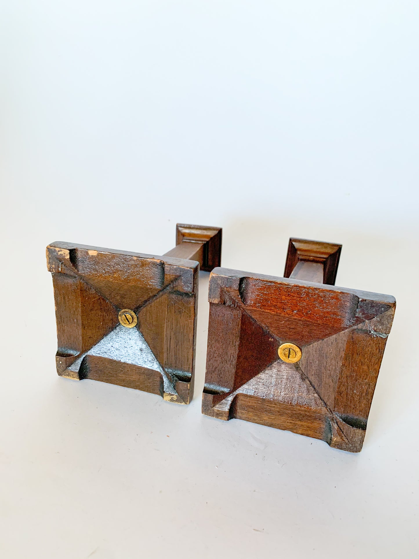 Vintage Georgian Wooden Candlesticks