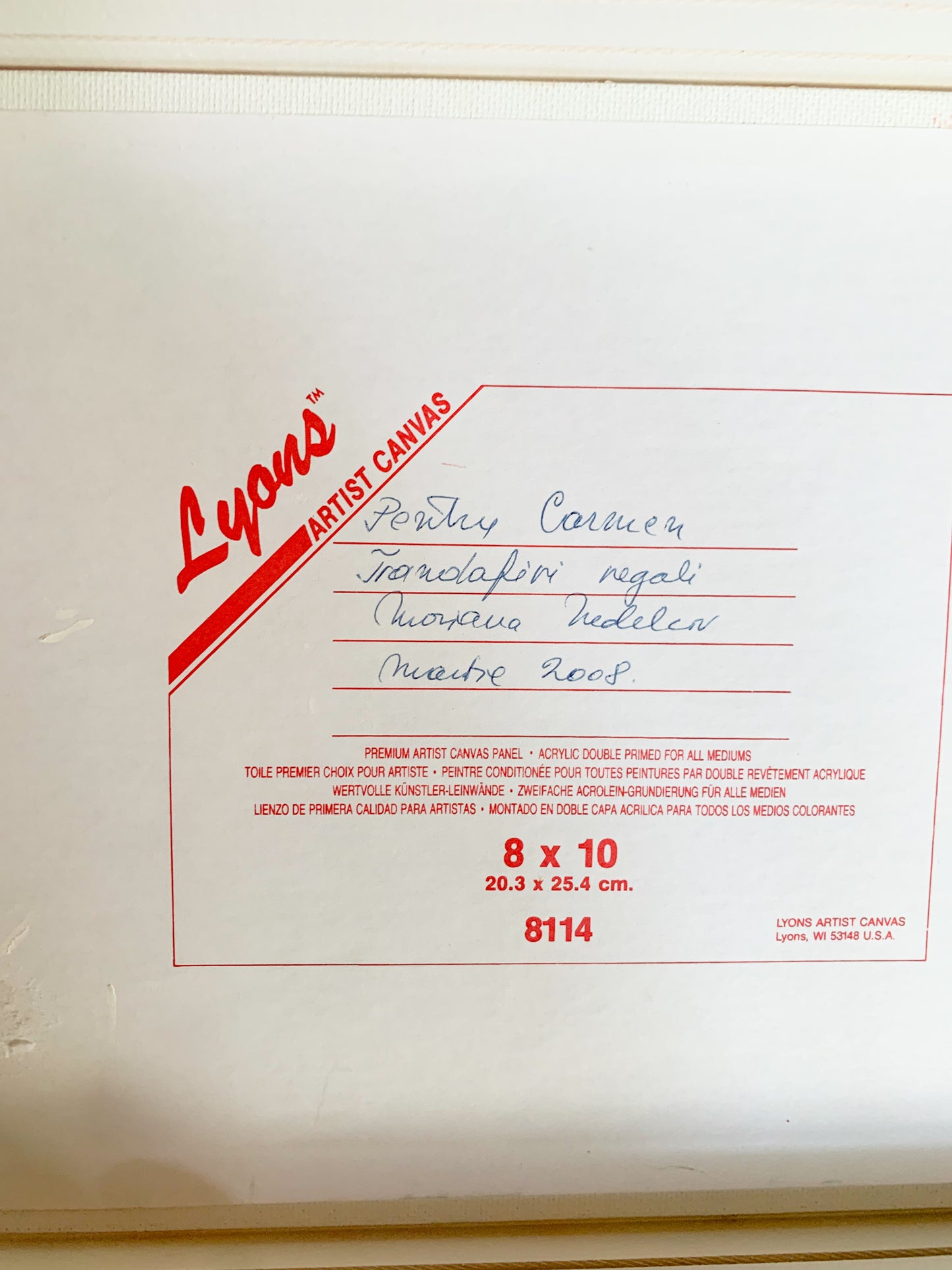 Gallery Framed Original Monochromatic Floral Painting on Canvas, 8x10