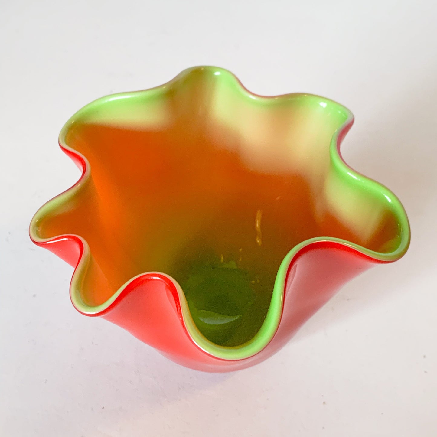 Blown Glass Fazzaletto Handkerchief Vase in the Style of Venini