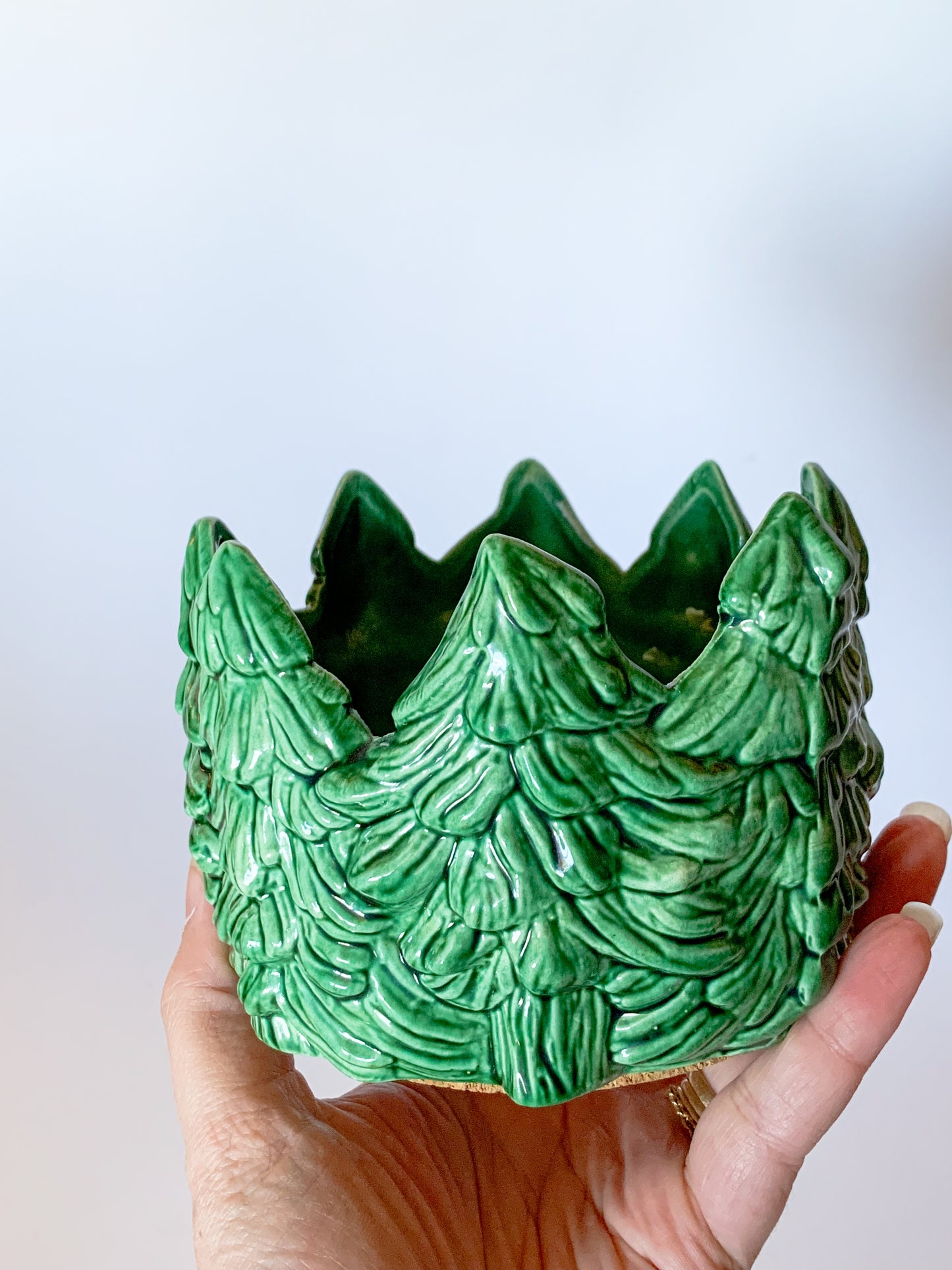 Vintage Christmas Tree Ceramic Wine Bottle Coaster