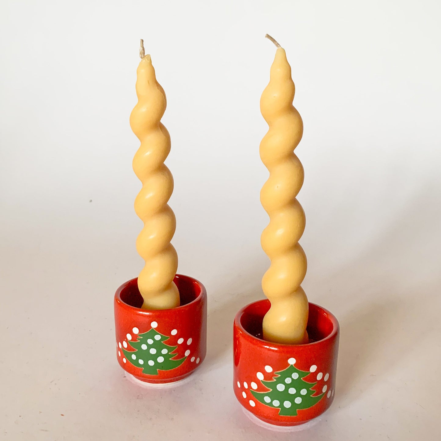 Vintage German Waechtersbach Christmas Tree Candle Holders