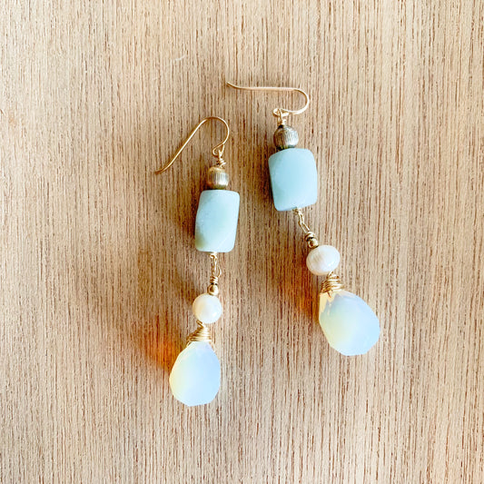 Opalescent Drop Earrings