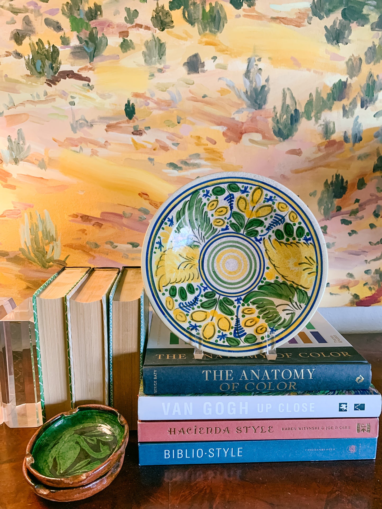 Italian Style Hand Painted Studio Pottery Bowl