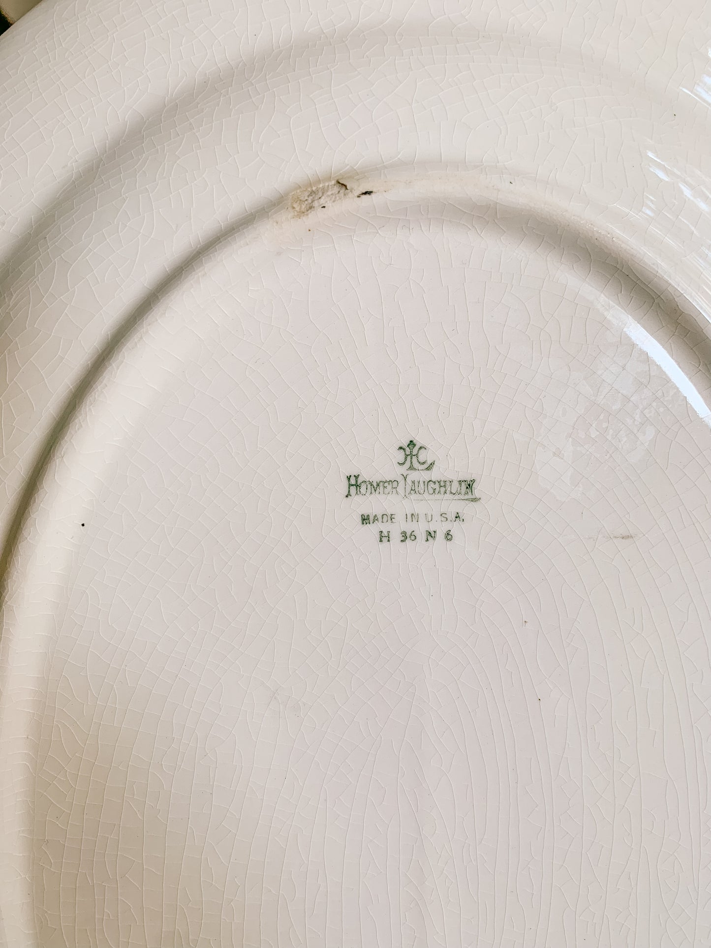 1930s Homer Laughlin Laurel Leaf Serving Platter