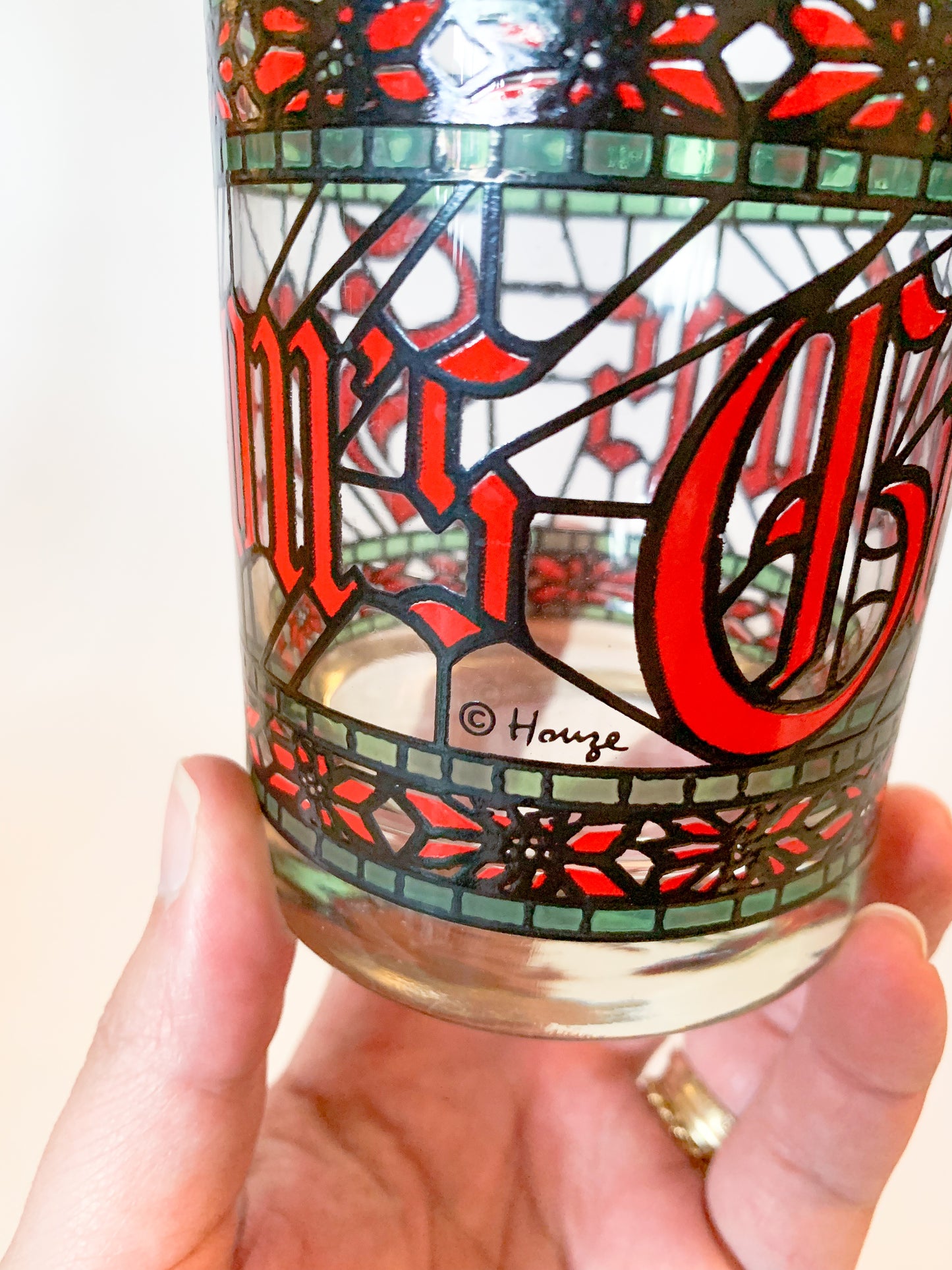 Vintage Houze Season's Greetings Tumbler, Sold Individually