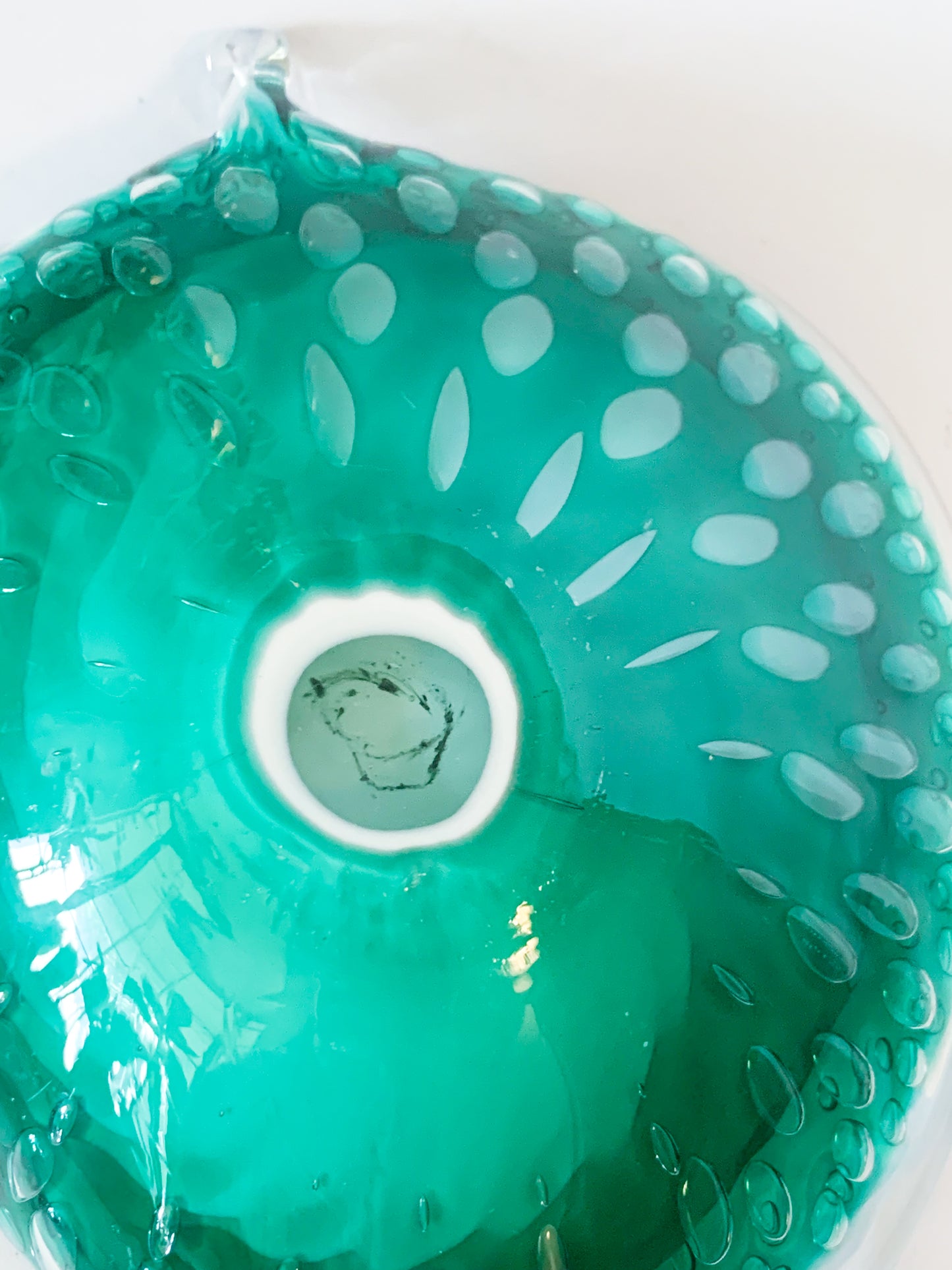 Vintage Murano Hand Blown Glass Leaf Catchall Dish