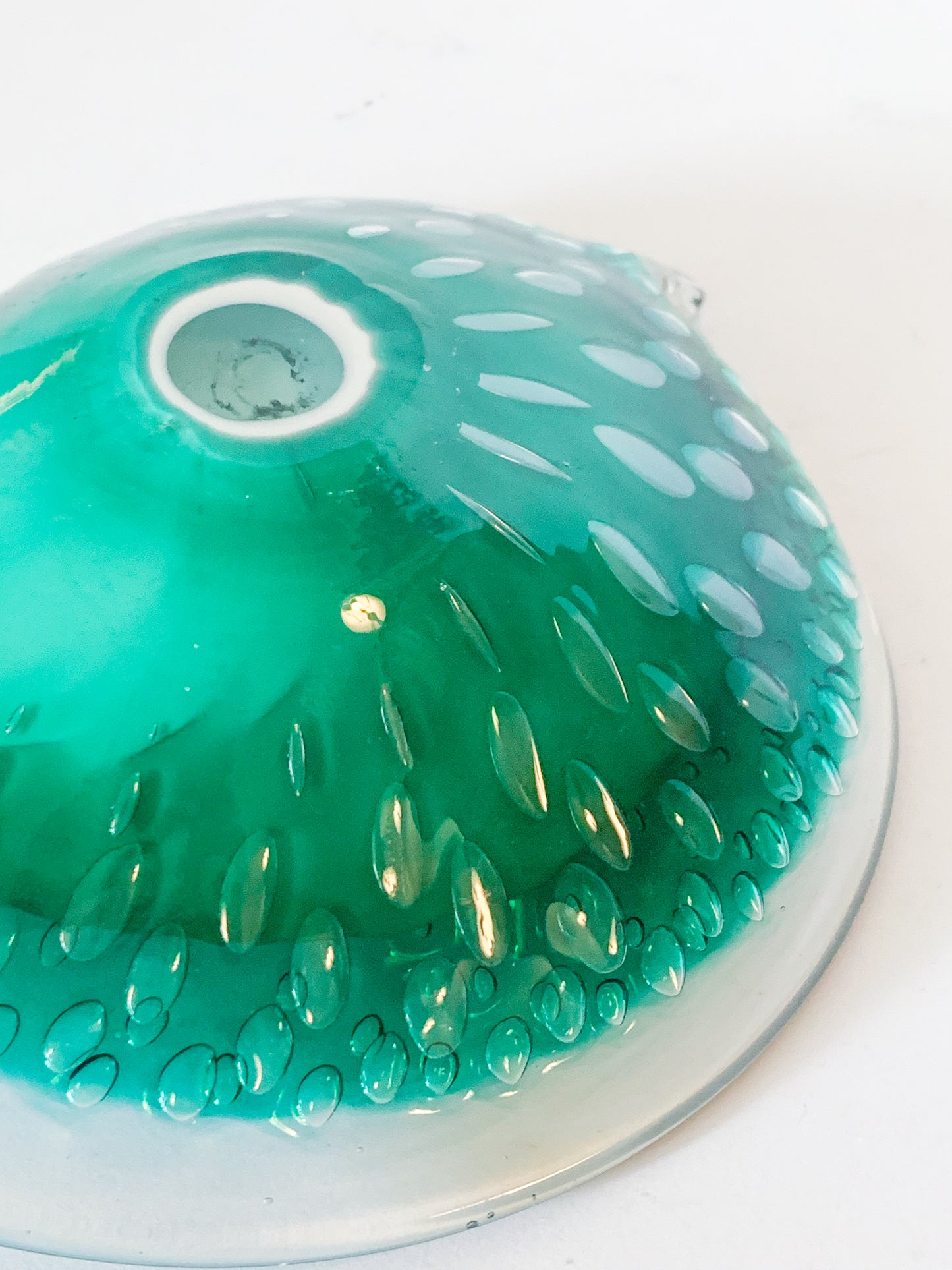 Vintage Murano Hand Blown Glass Leaf Catchall Dish