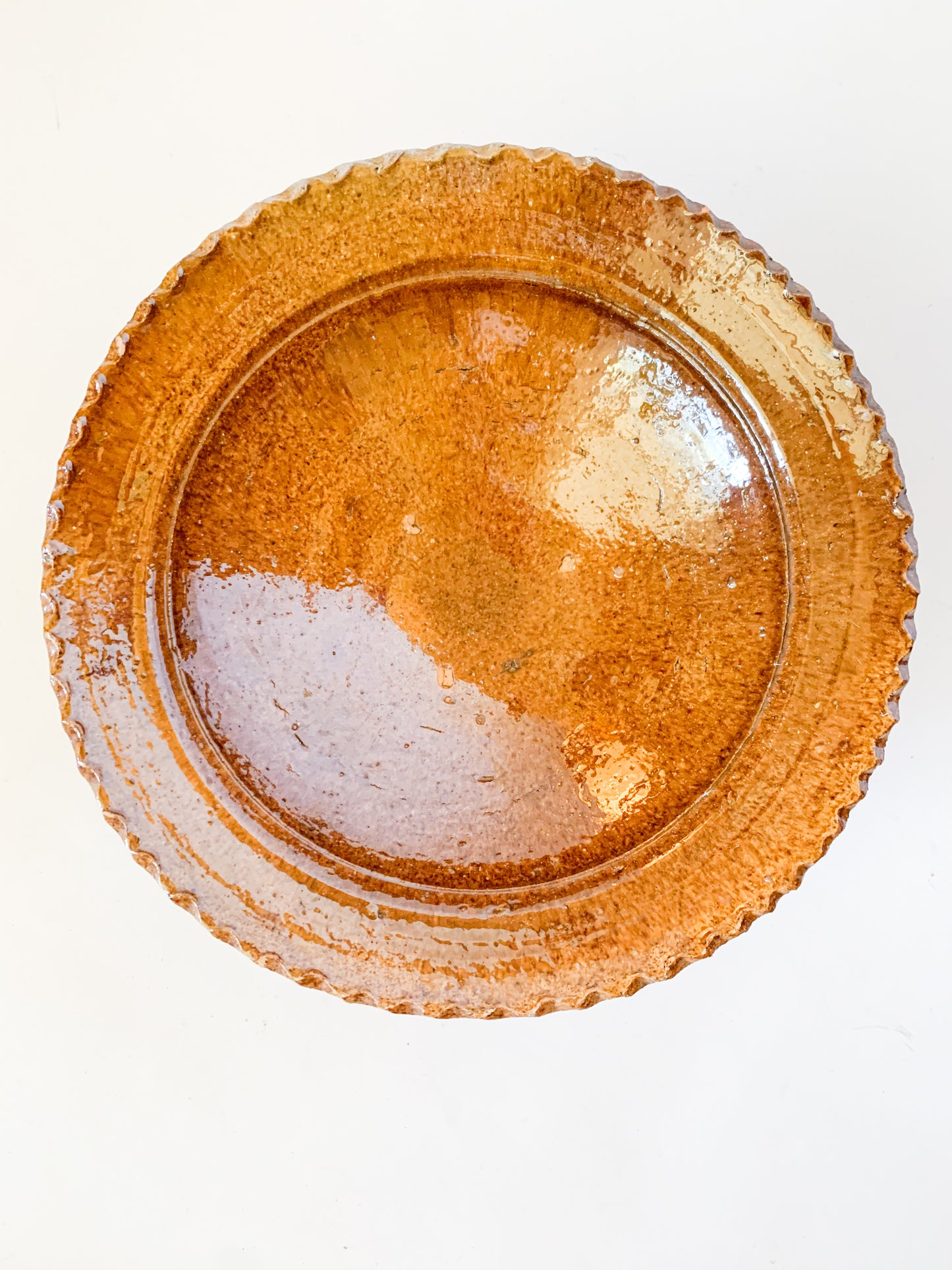 Mid Century Burnt Sienna Glazed Moroccan Bowl
