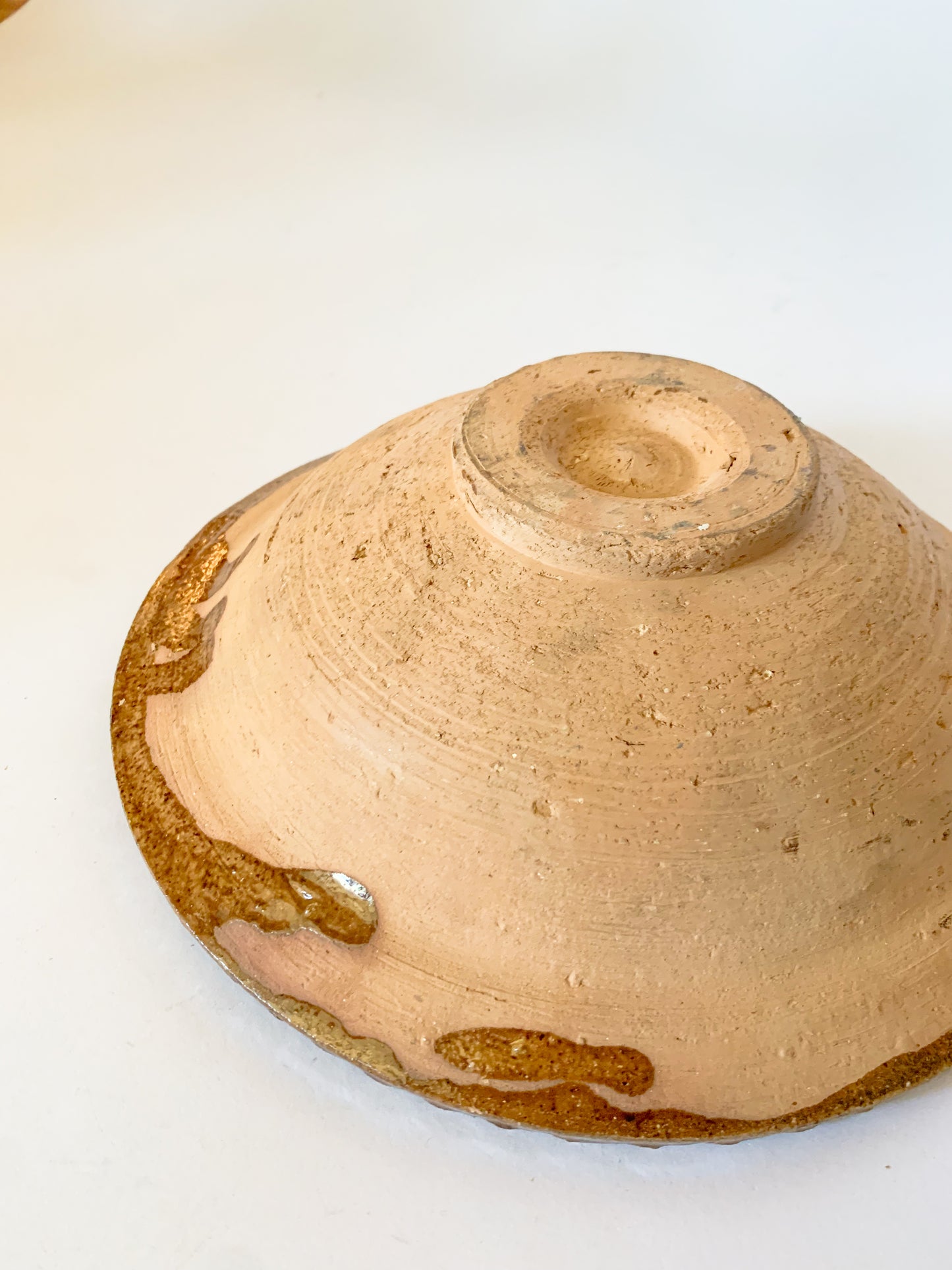 Mid Century Burnt Sienna Glazed Moroccan Bowl