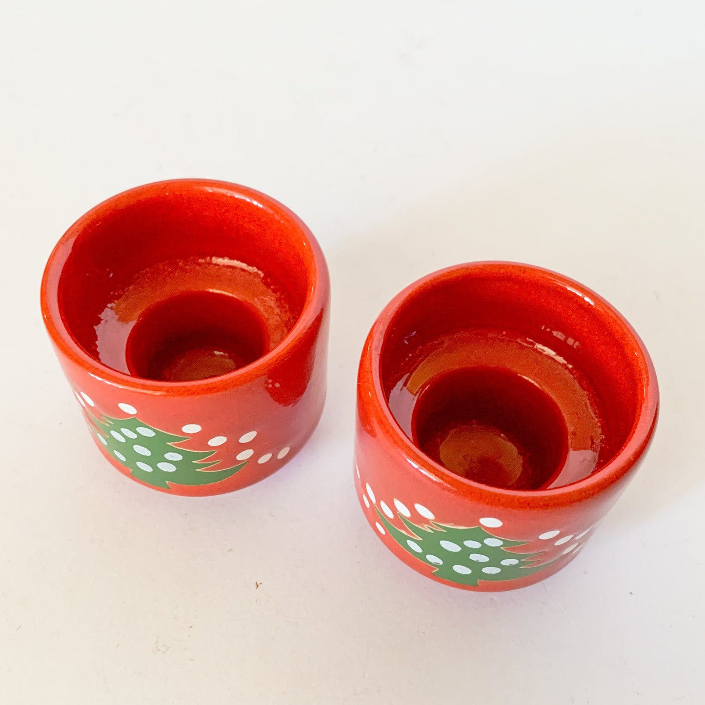 Vintage German Waechtersbach Christmas Tree Candle Holders