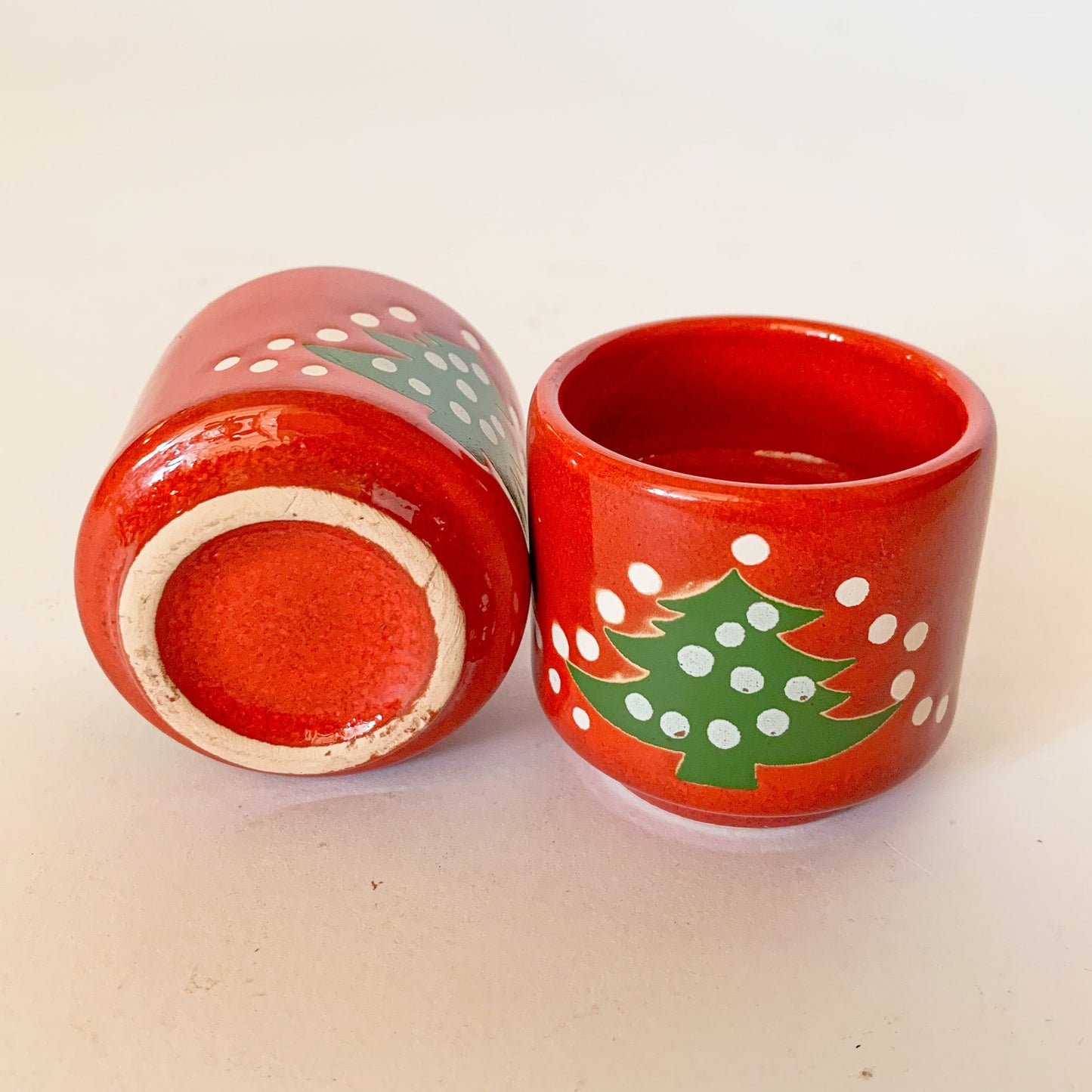 Vintage German Waechtersbach Christmas Tree Candle Holders