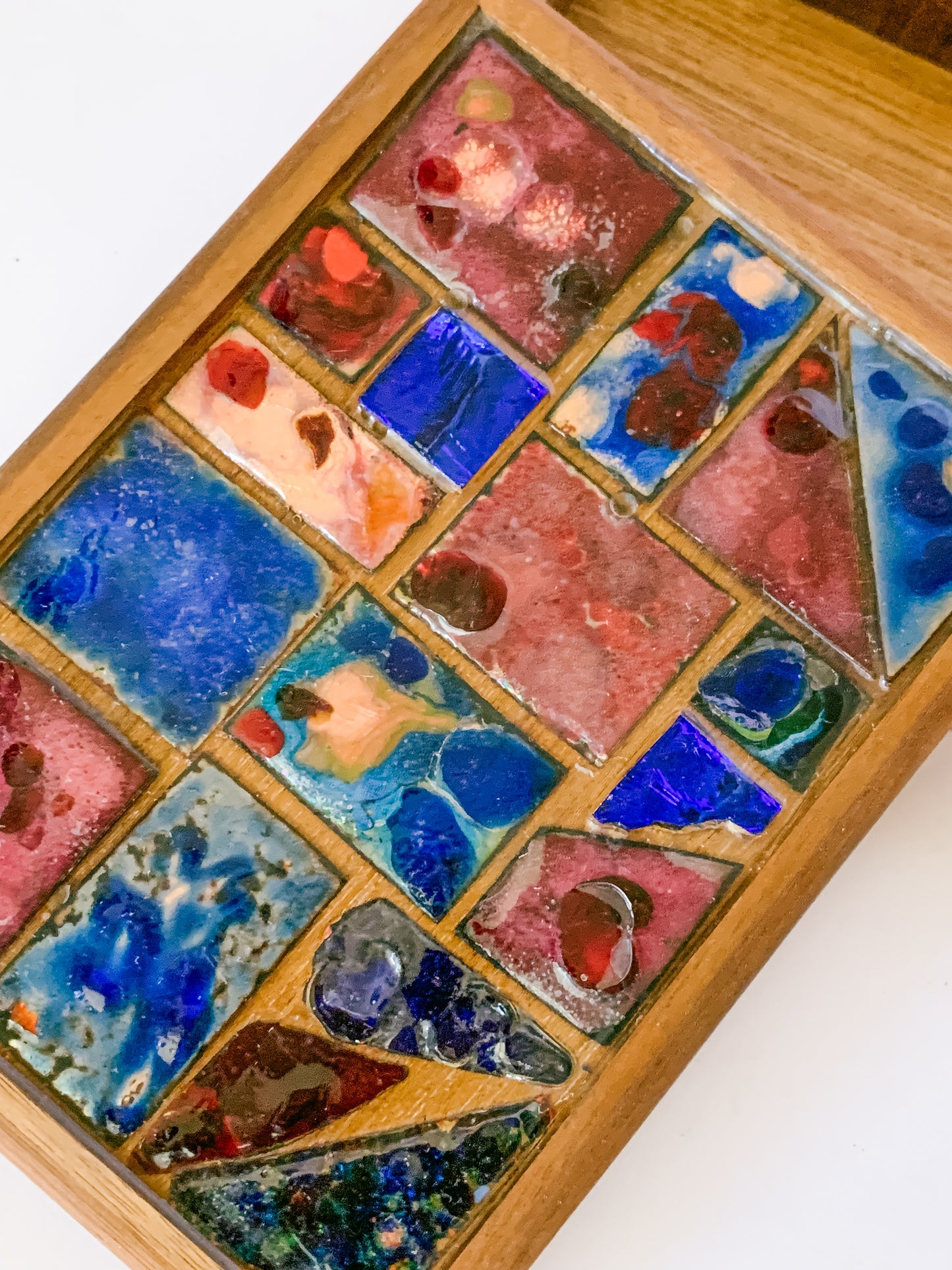 Mid-Century Enameled Copper Art Inlay Box