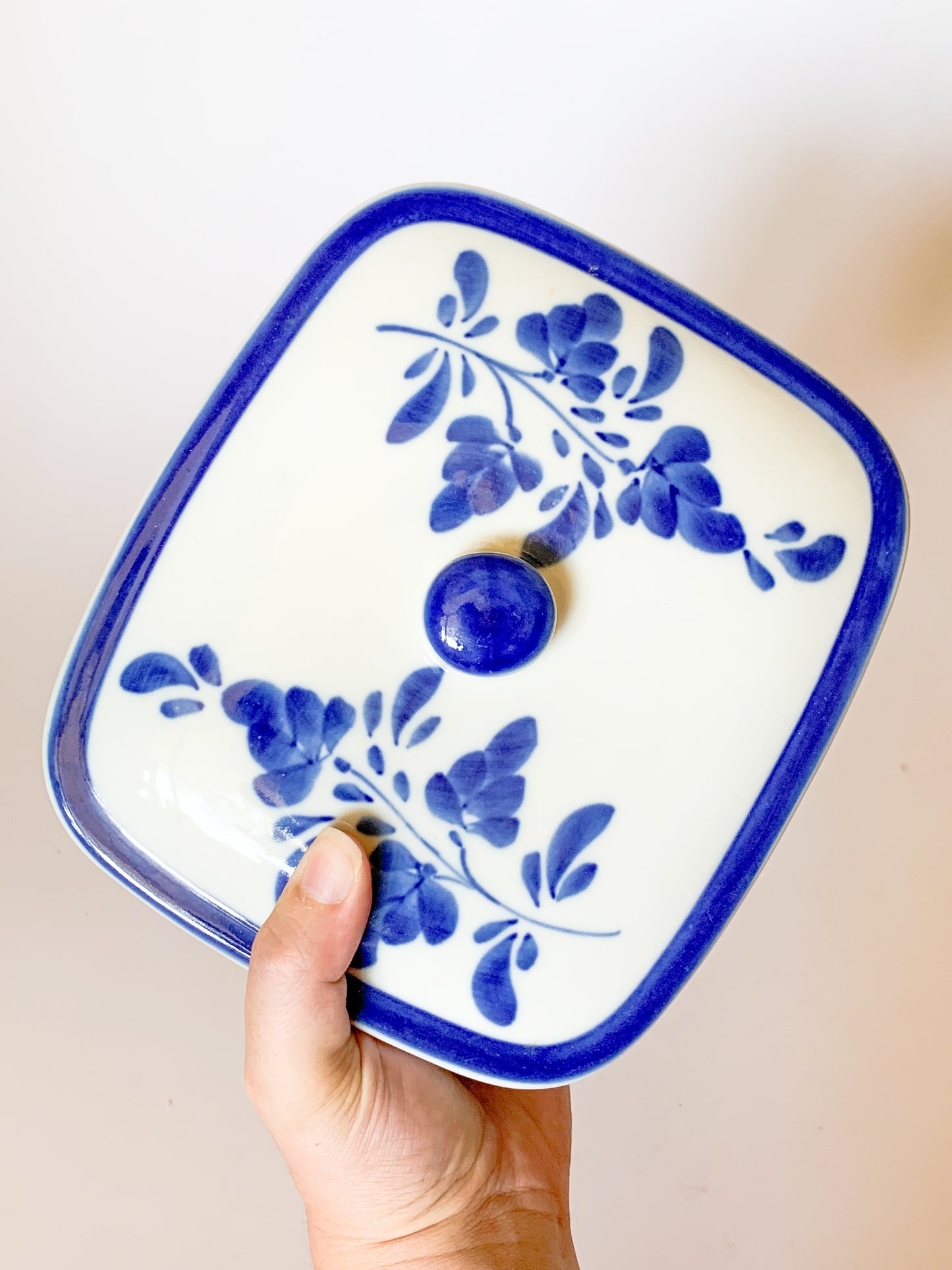 Vintage Viana Do Castelo Blue and White Portugal Casserole Dish