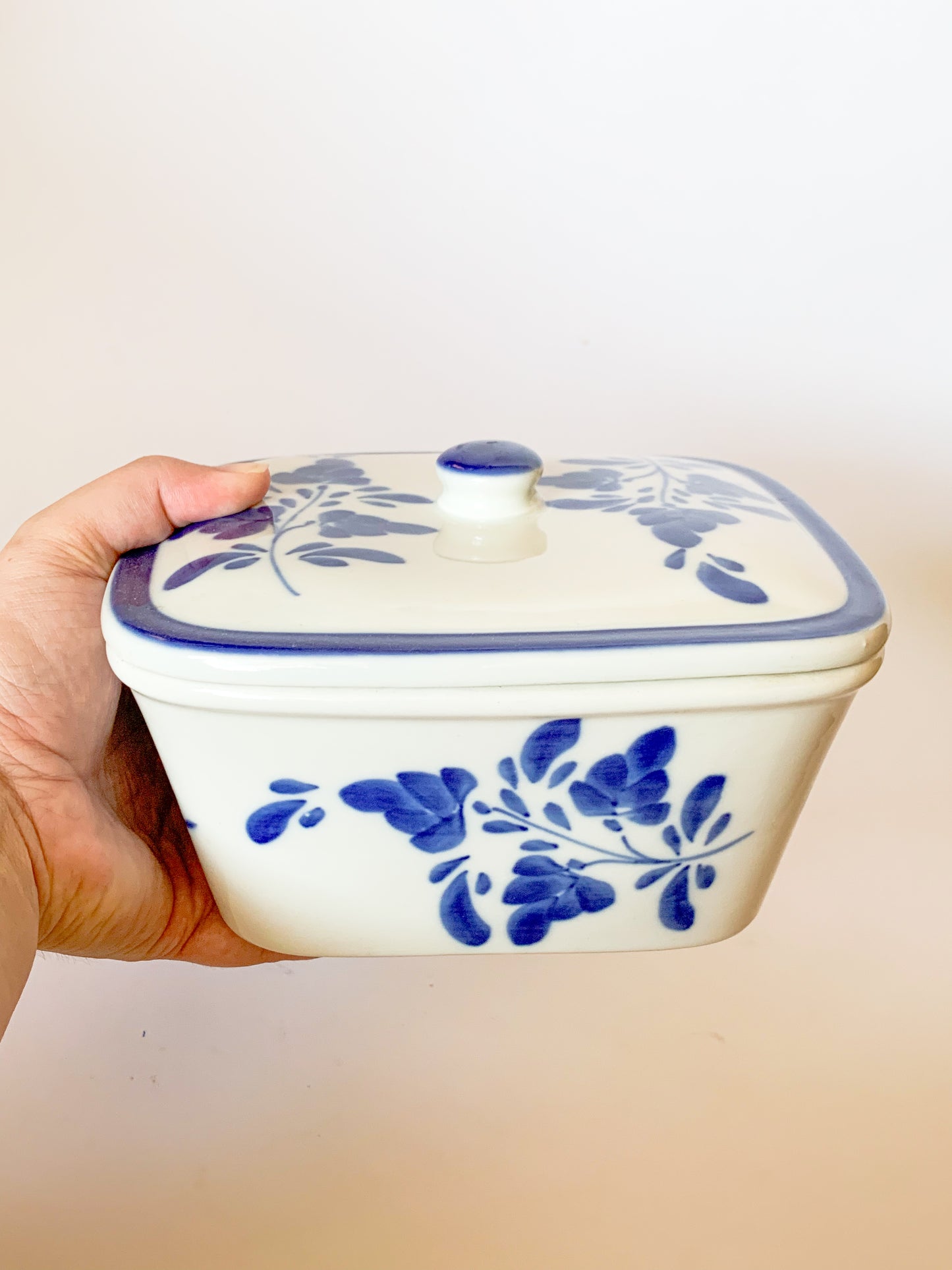 Vintage Viana Do Castelo Blue and White Portugal Casserole Dish