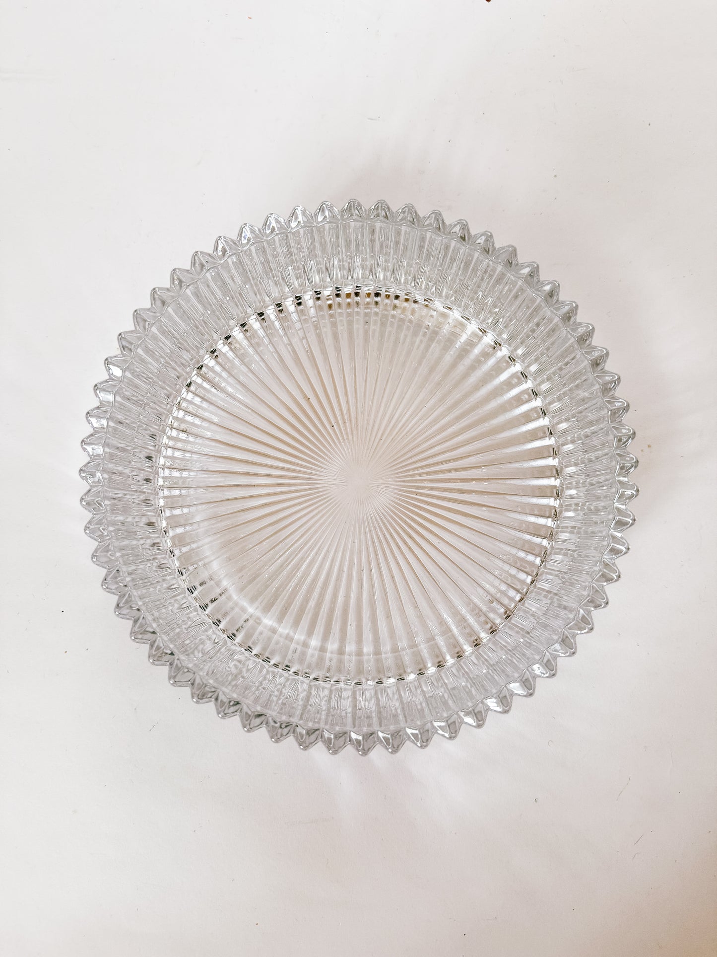 Vintage Ridged Crystal Bowl