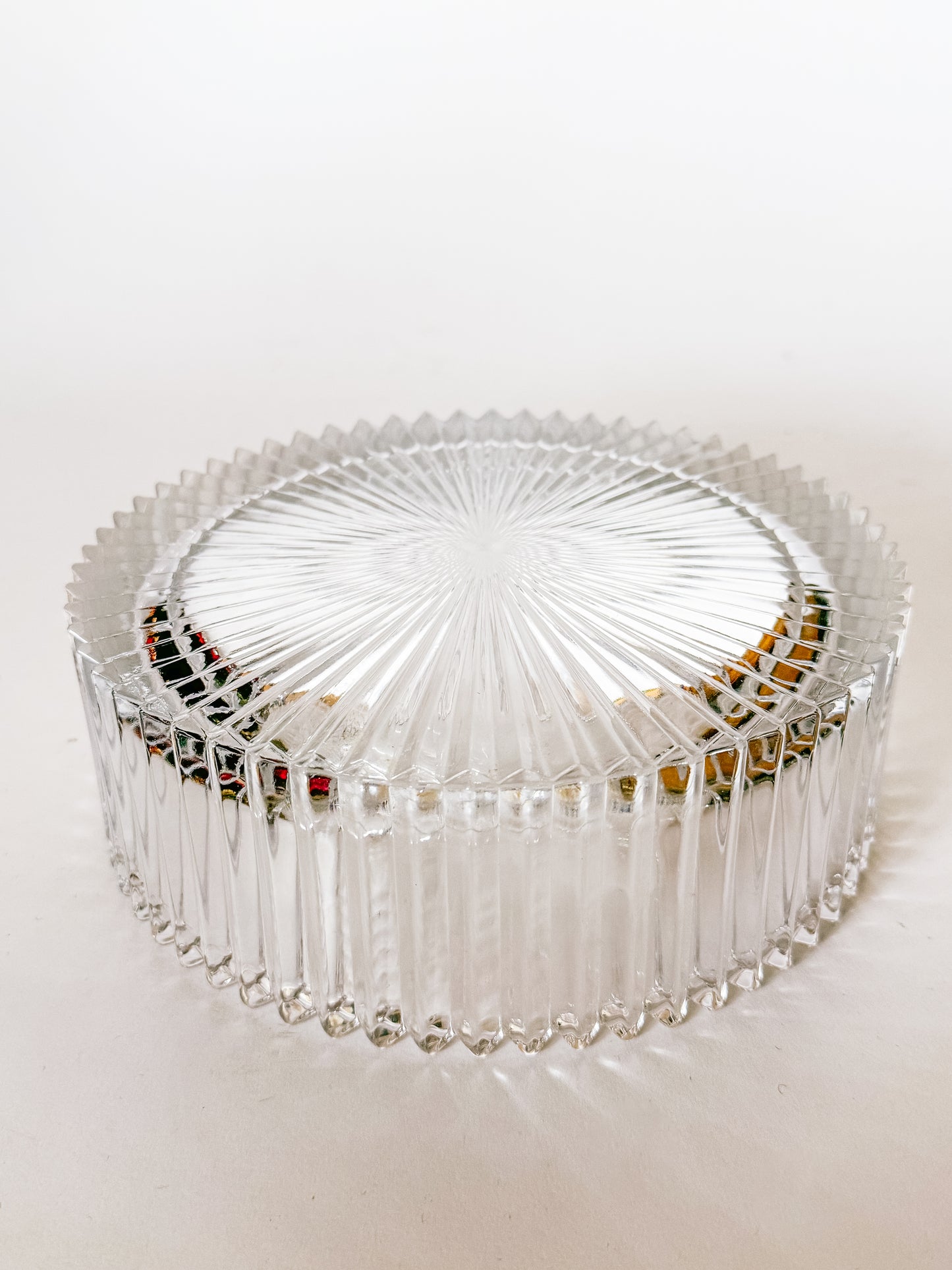 Vintage Ridged Crystal Bowl