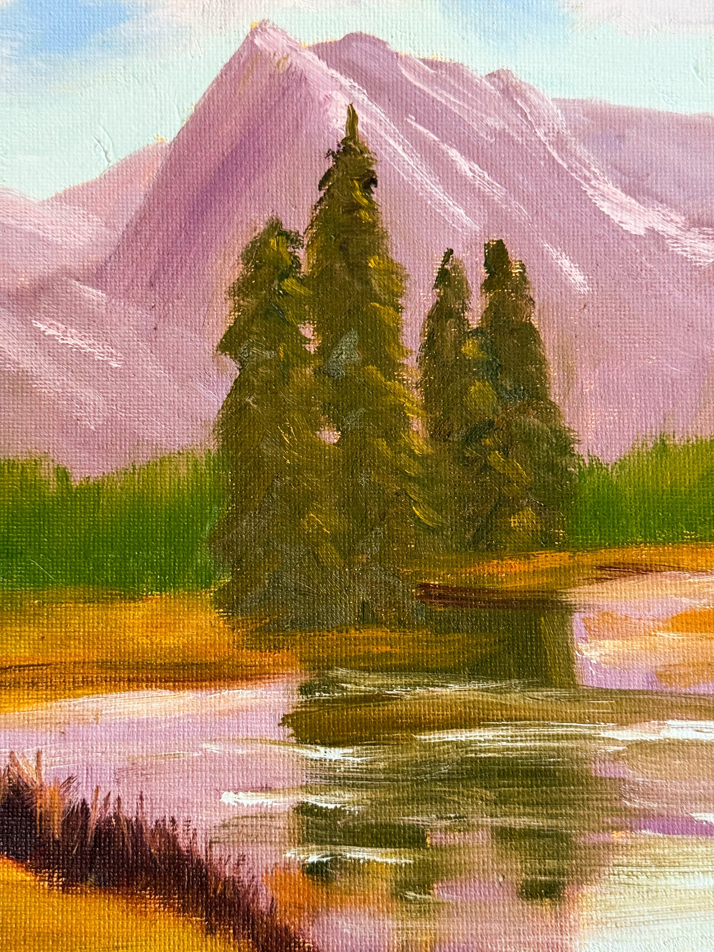 Original Painting of Mountain Landscape, 9x12
