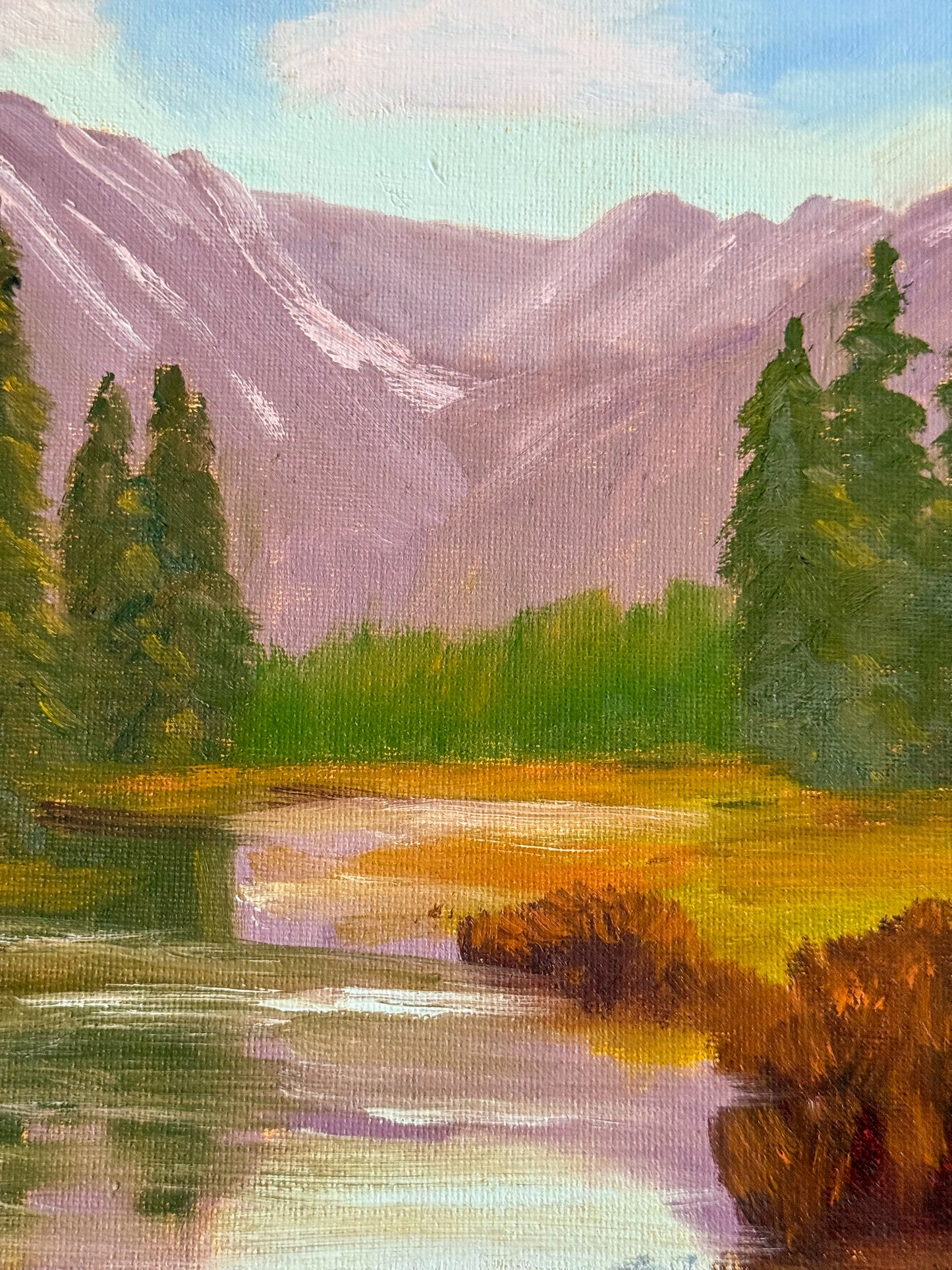Original Painting of Mountain Landscape, 9x12