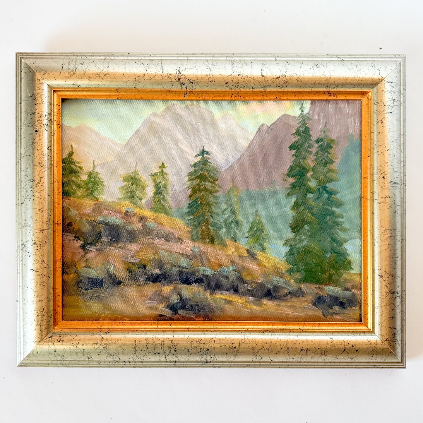 Original Painting of Mountain Landscape, 9x12