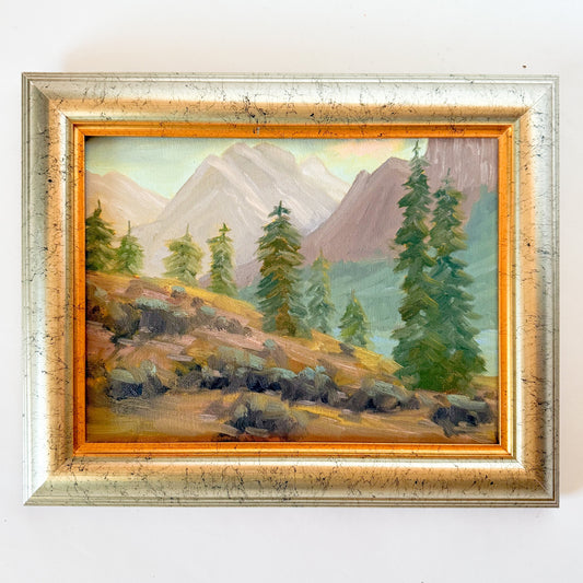 Original Painting of Mountain Landscape, 9x12