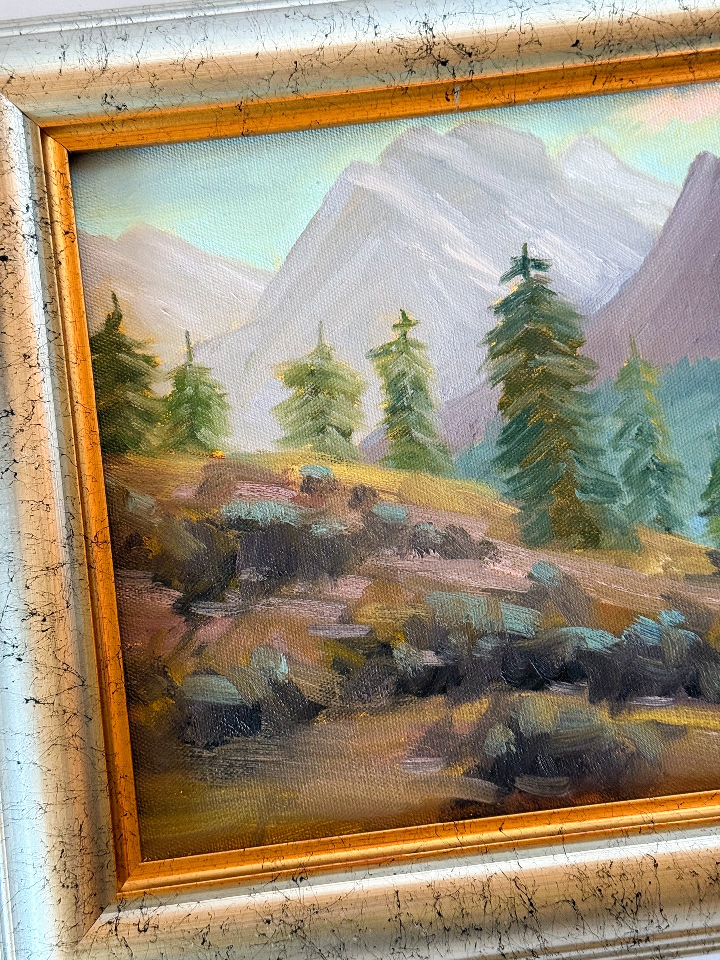 Original Painting of Mountain Landscape, 9x12