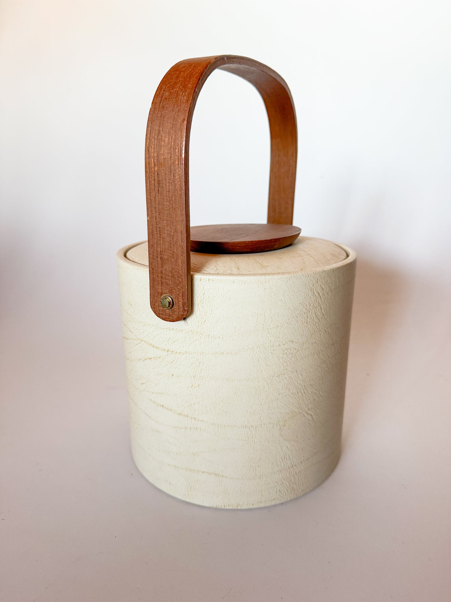 Mid Century Modern Georges Briard Teak Handled Ice Bucket