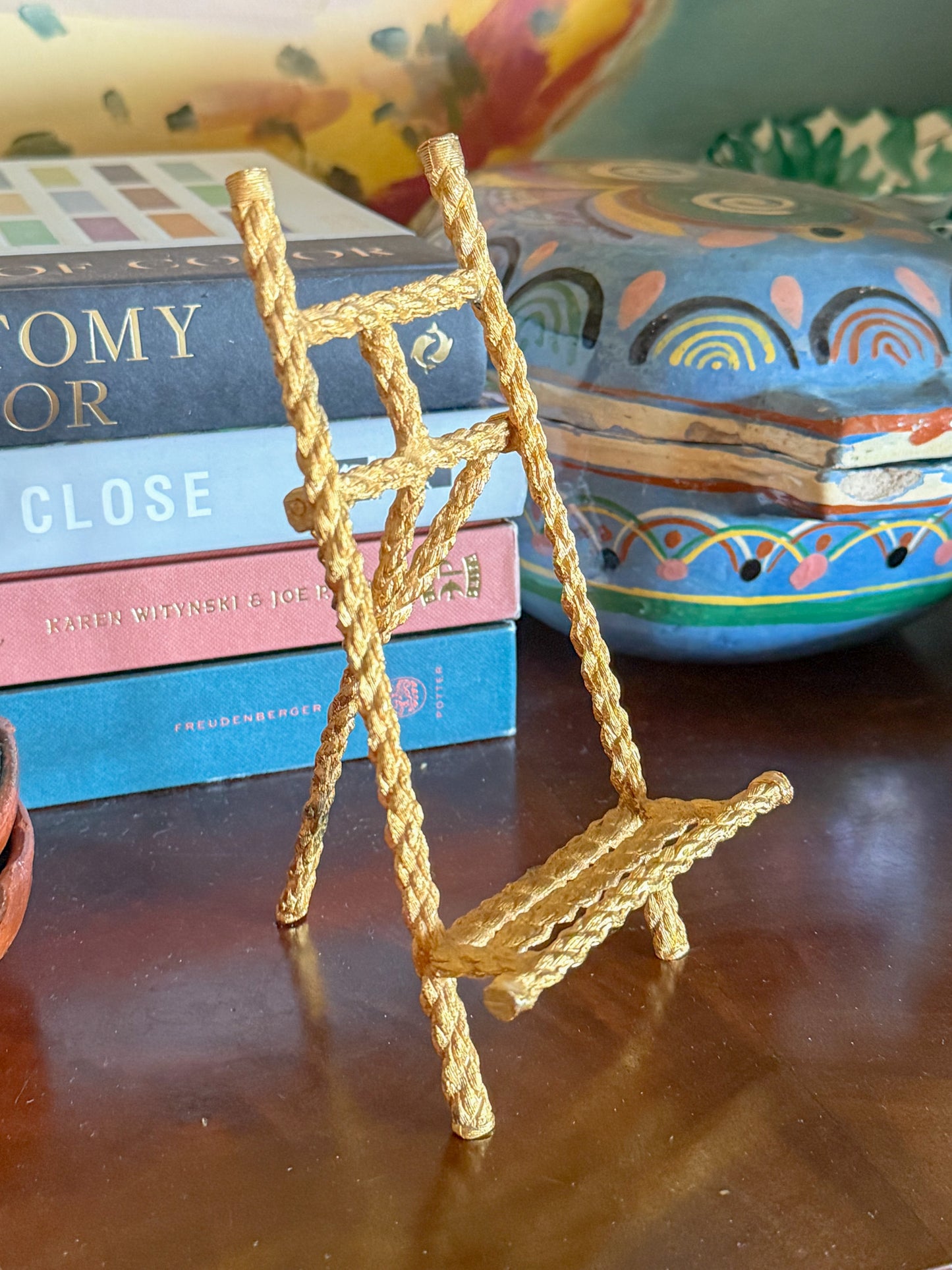 Vintage Gilt Rope Easel Display