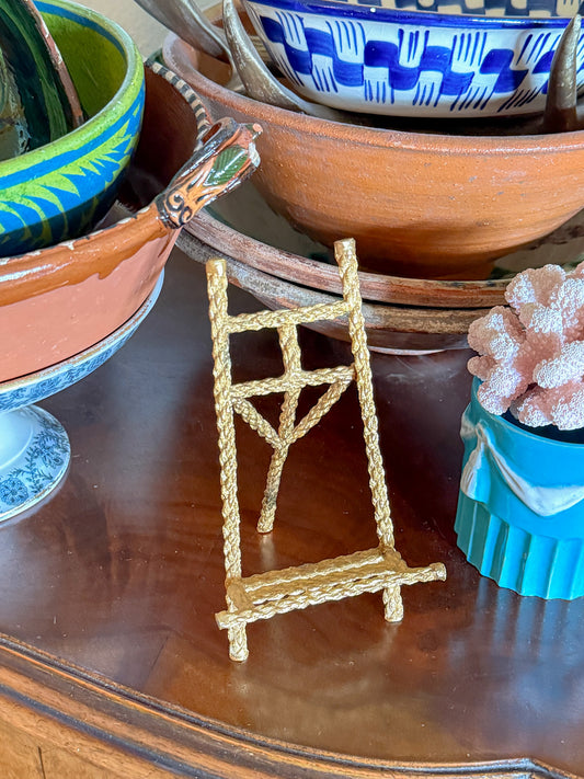 Vintage Gilt Rope Easel Display
