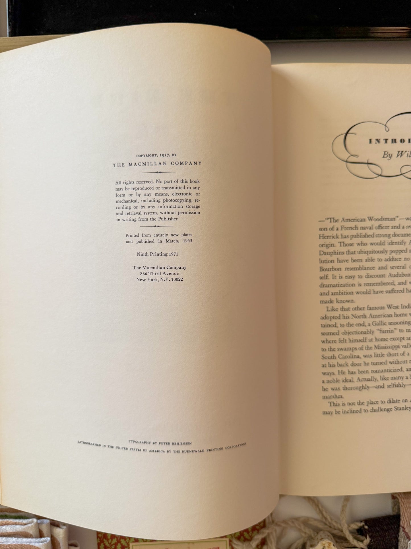 The Birds of America John James Audubon book, 1971 Edition