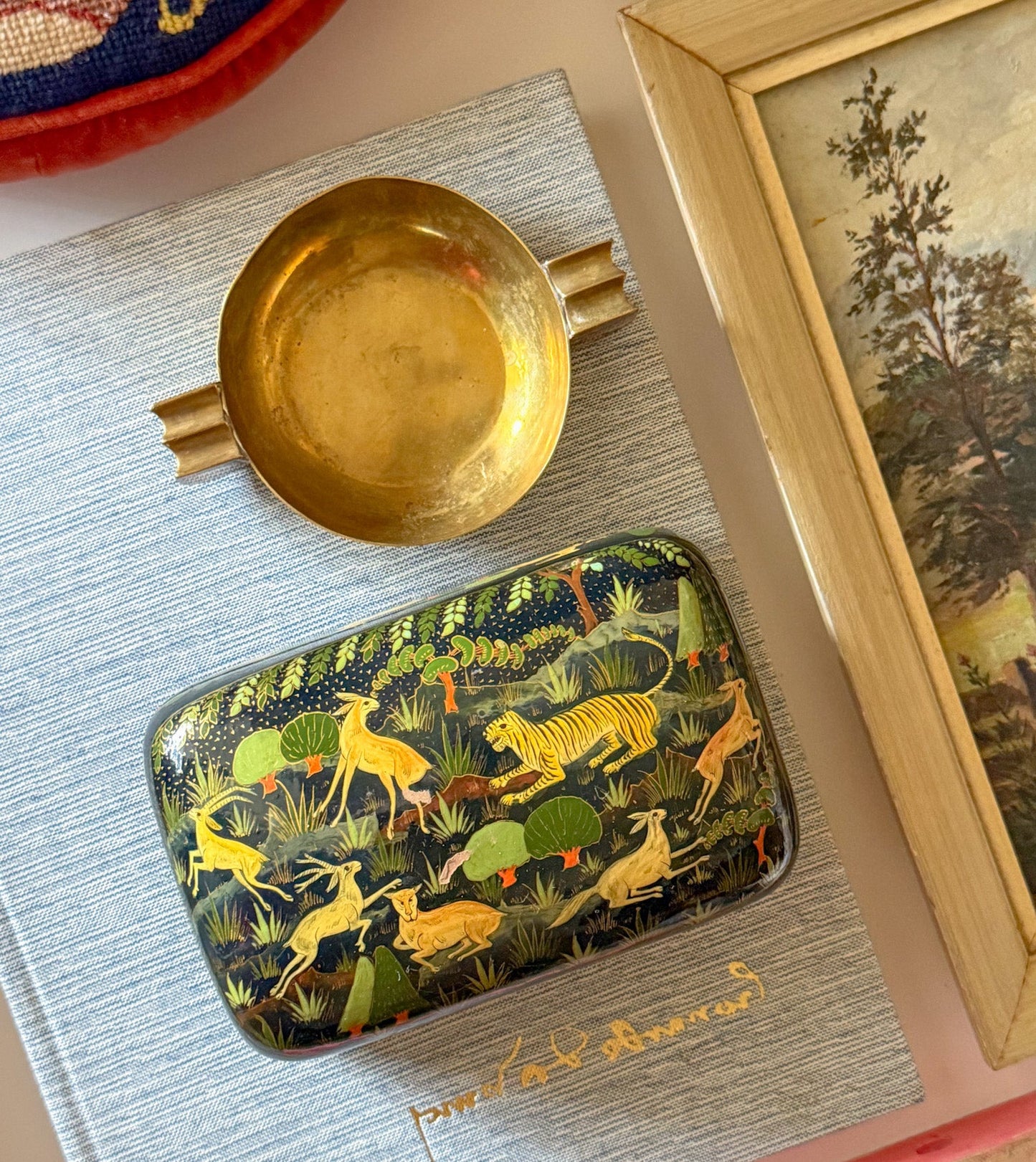 Mid Century Modern Brass Catchall Trinket Dish