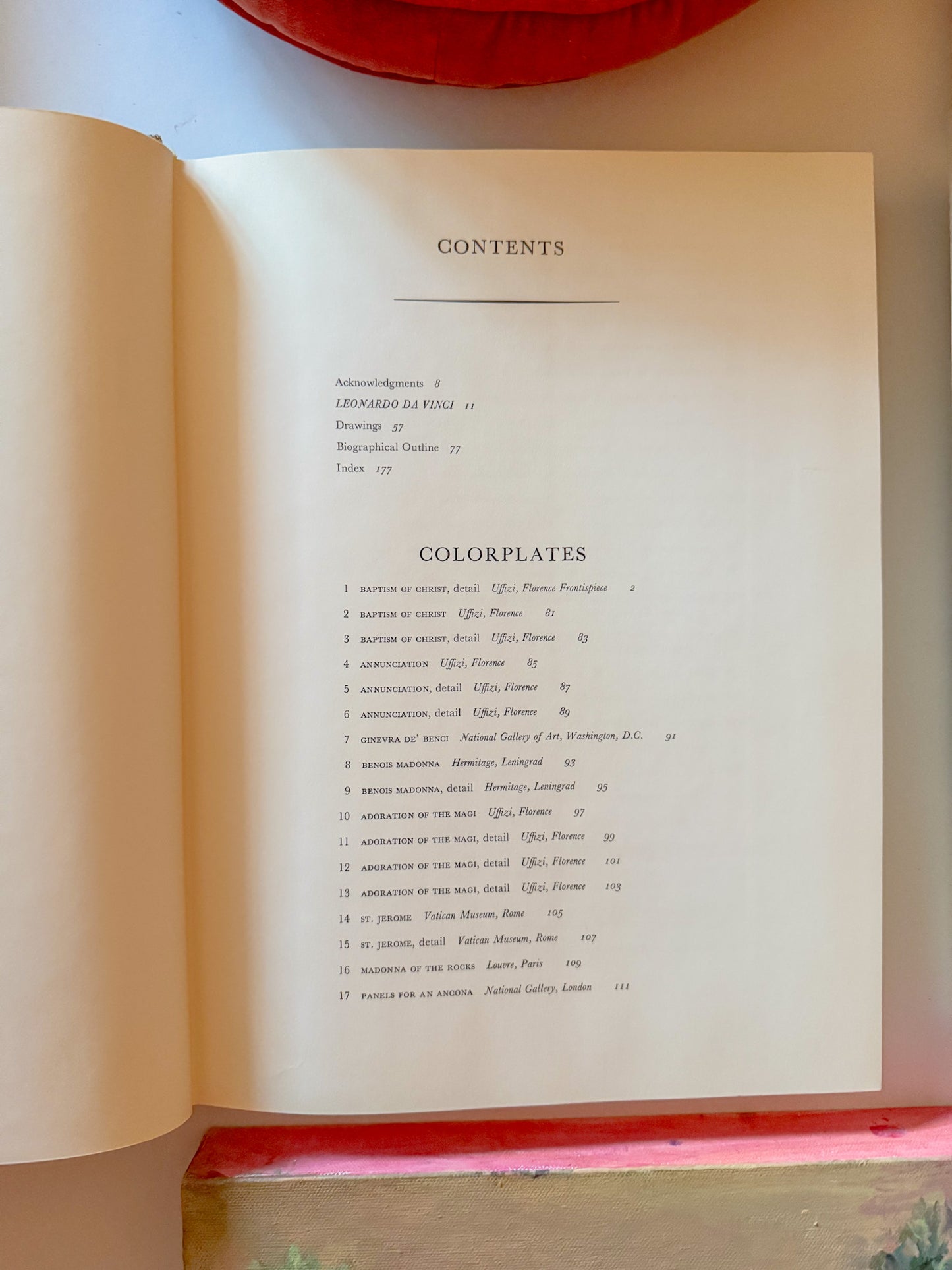 Vintage Leonardo da Vinci (Library of Great Painters) Coffee Table Art Book