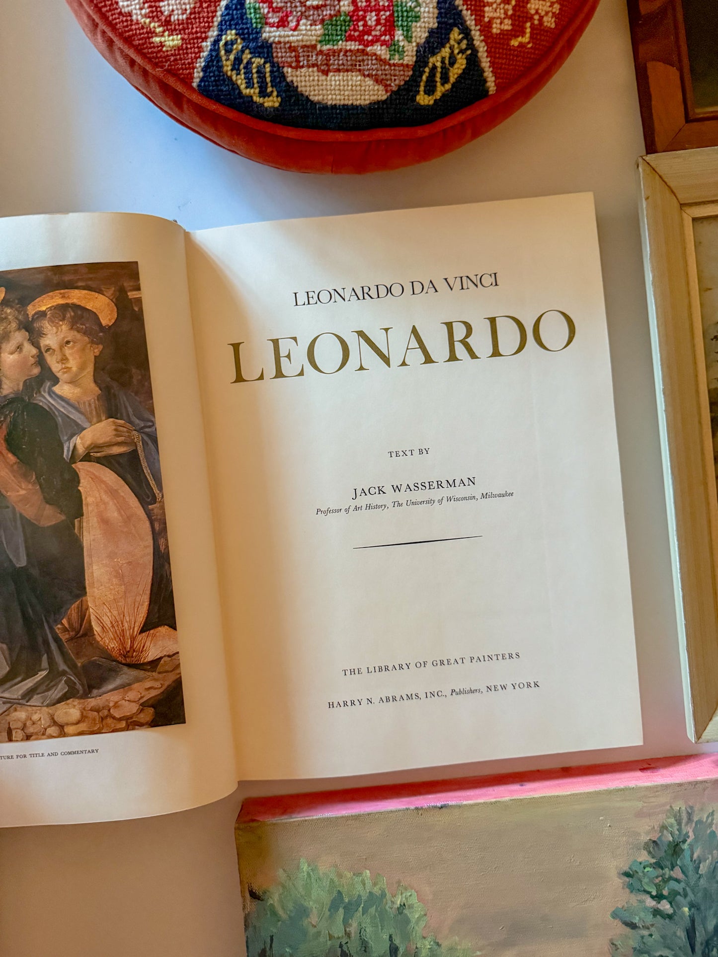 Vintage Leonardo da Vinci (Library of Great Painters) Coffee Table Art Book