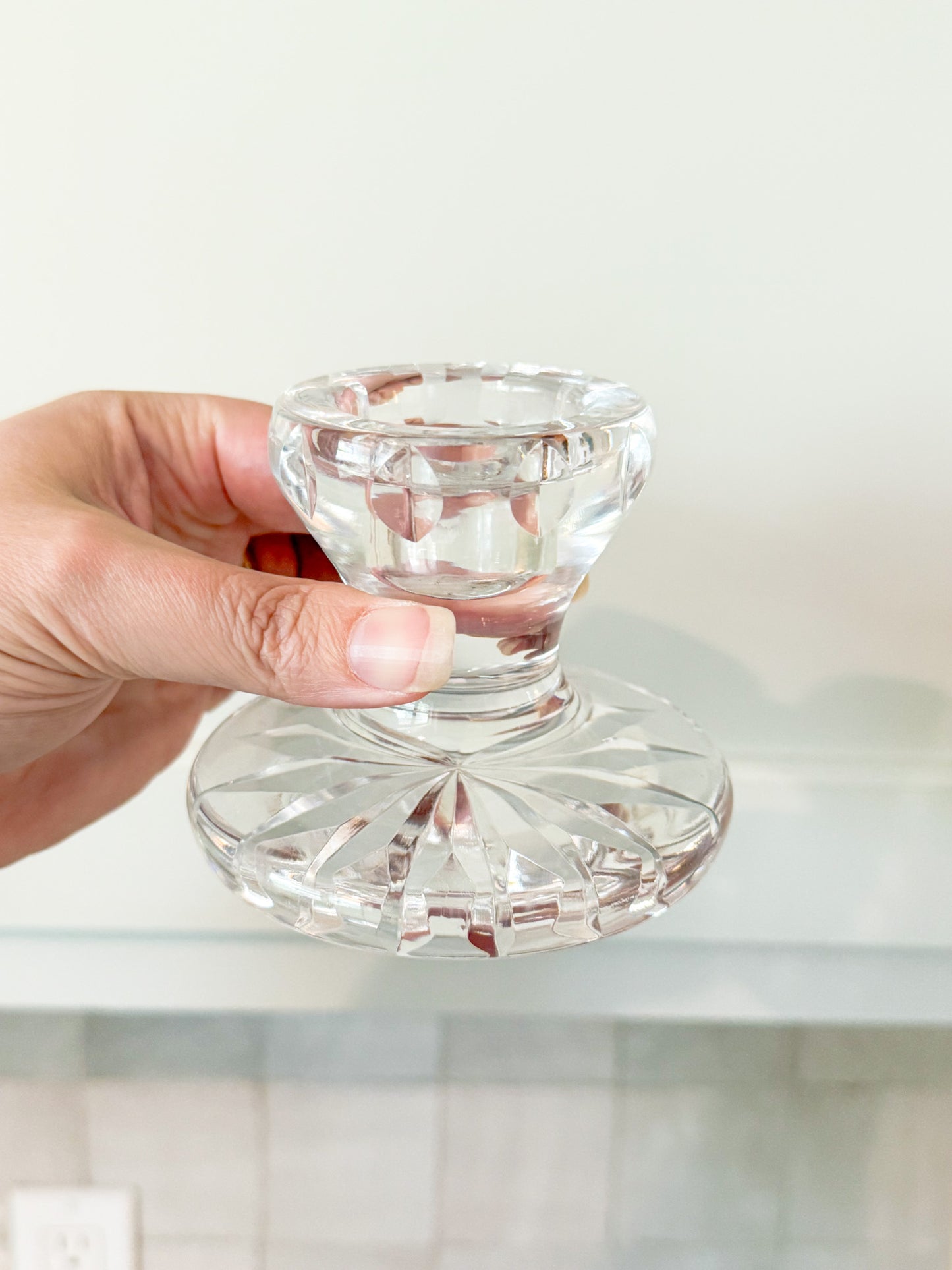 Vintage Waterford Crystal Lismore Taper Candle Holder