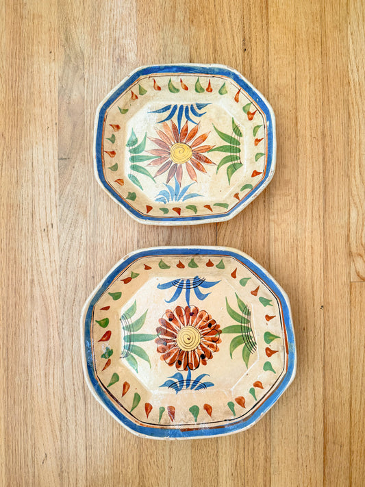Vintage Cream Mexican Tlaquepaque Pottery Nesting Bowls, Sold Separately