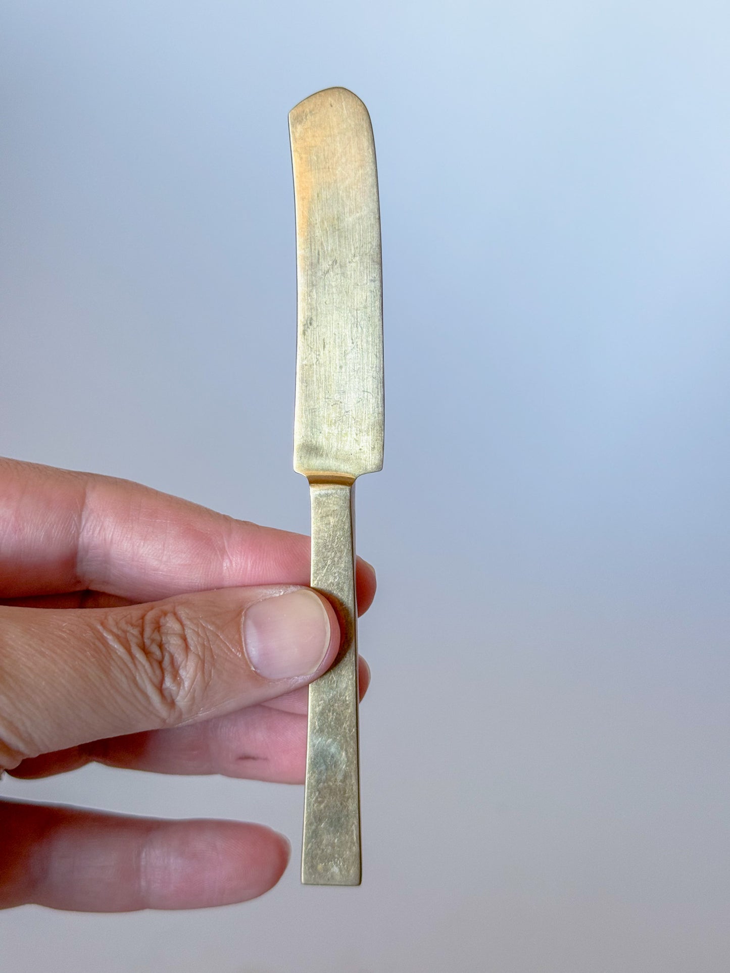 Vintage Mid Century Modern Solid Nickel Bronze Spreaders