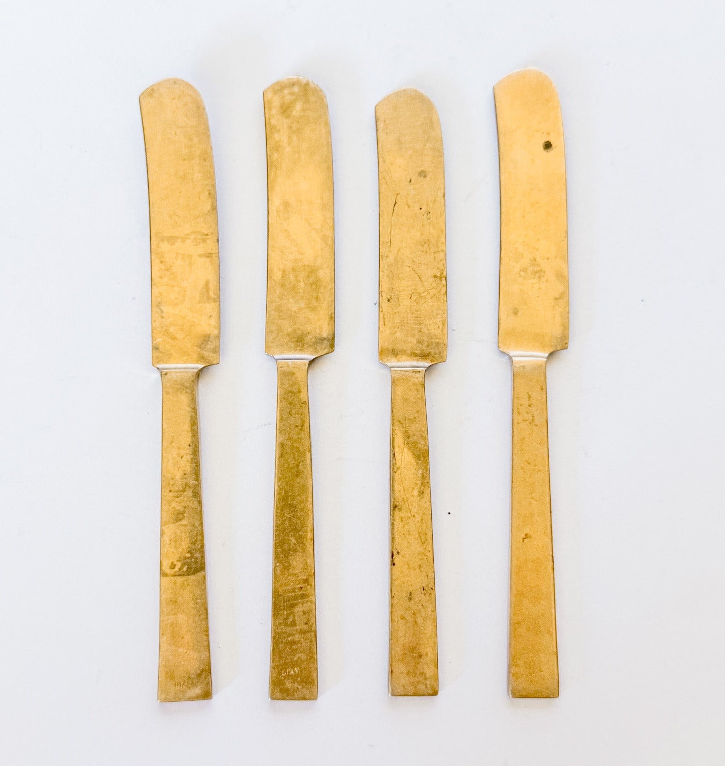 Vintage Mid Century Modern Solid Nickel Bronze Spreaders