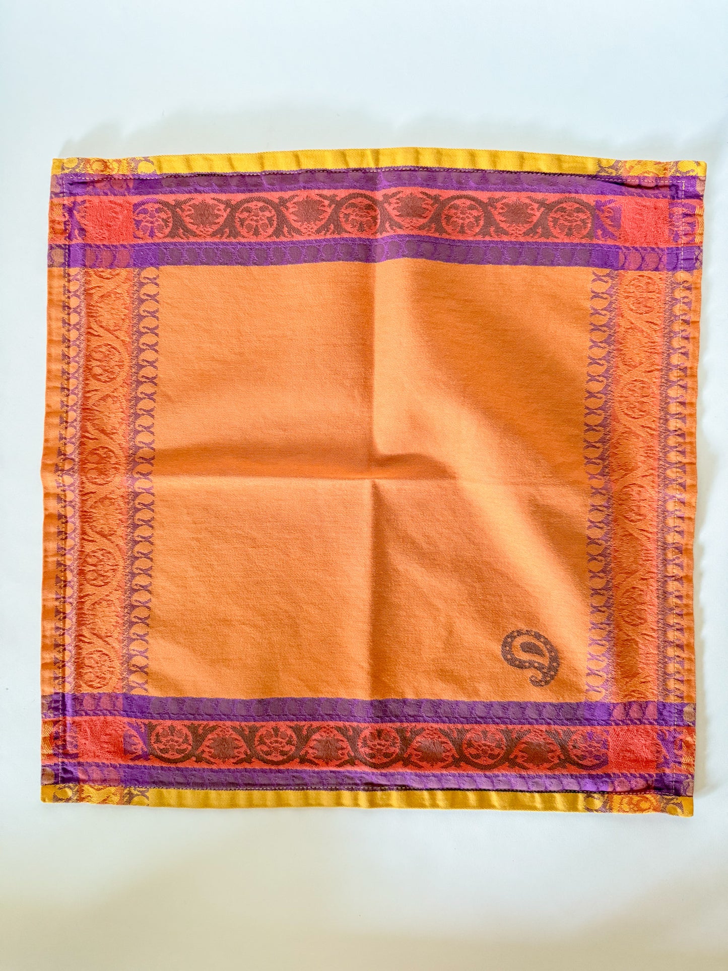 French Jacquard Cloth Napkins, Set of 7