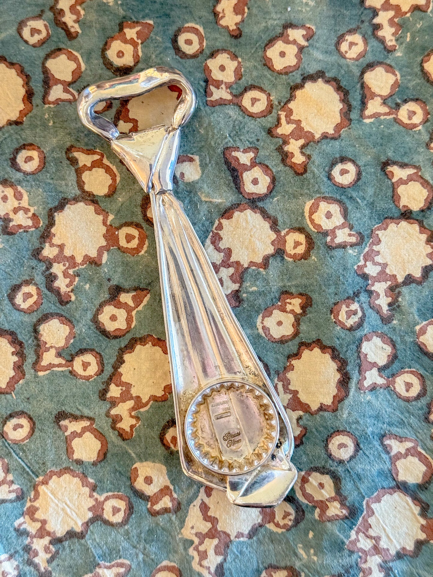 Vintage Italian Silver Plated Neck Tie Bottle Opener