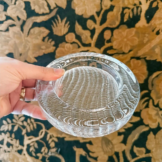 Vintage Jorgensen for Holmegaard Textured Glass Catchall Wine Coaster