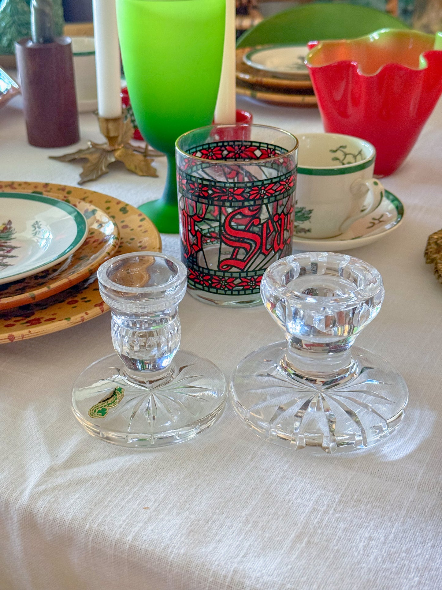 Vintage Waterford Crystal Lismore Taper Candle Holder