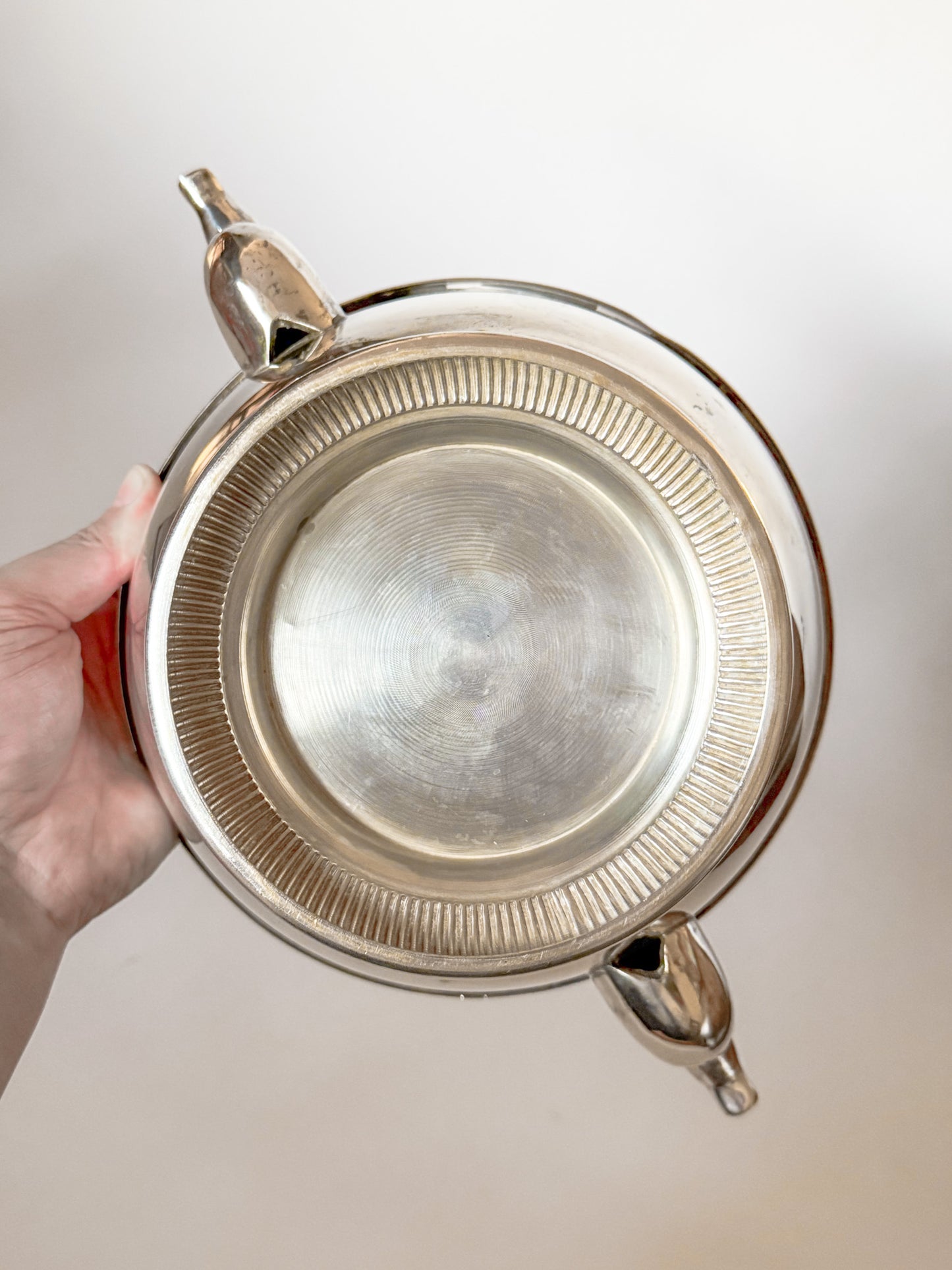 Vintage Silver Plate Double Stag Centerpiece Bowl