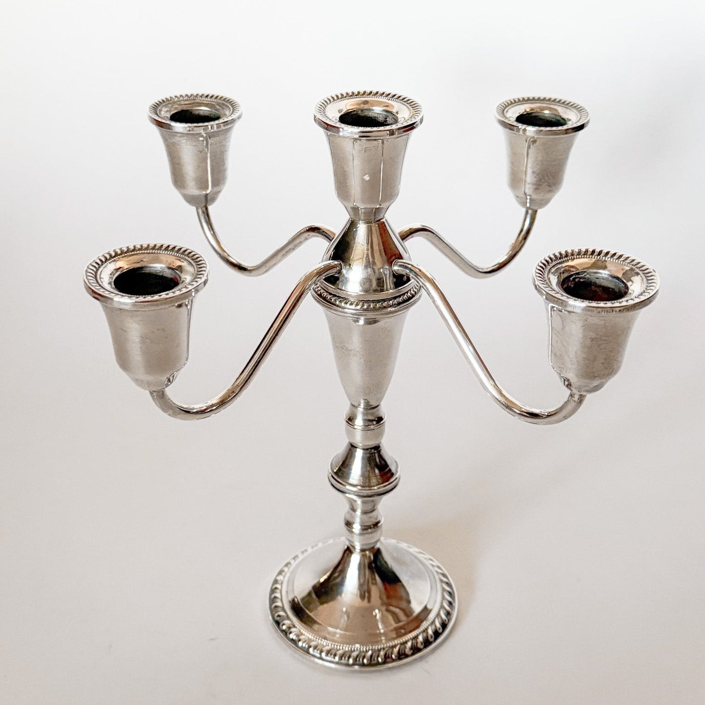 1950s Duchin Creations Sterling Silver Candelabra, Five Arm Convertible and Weighted